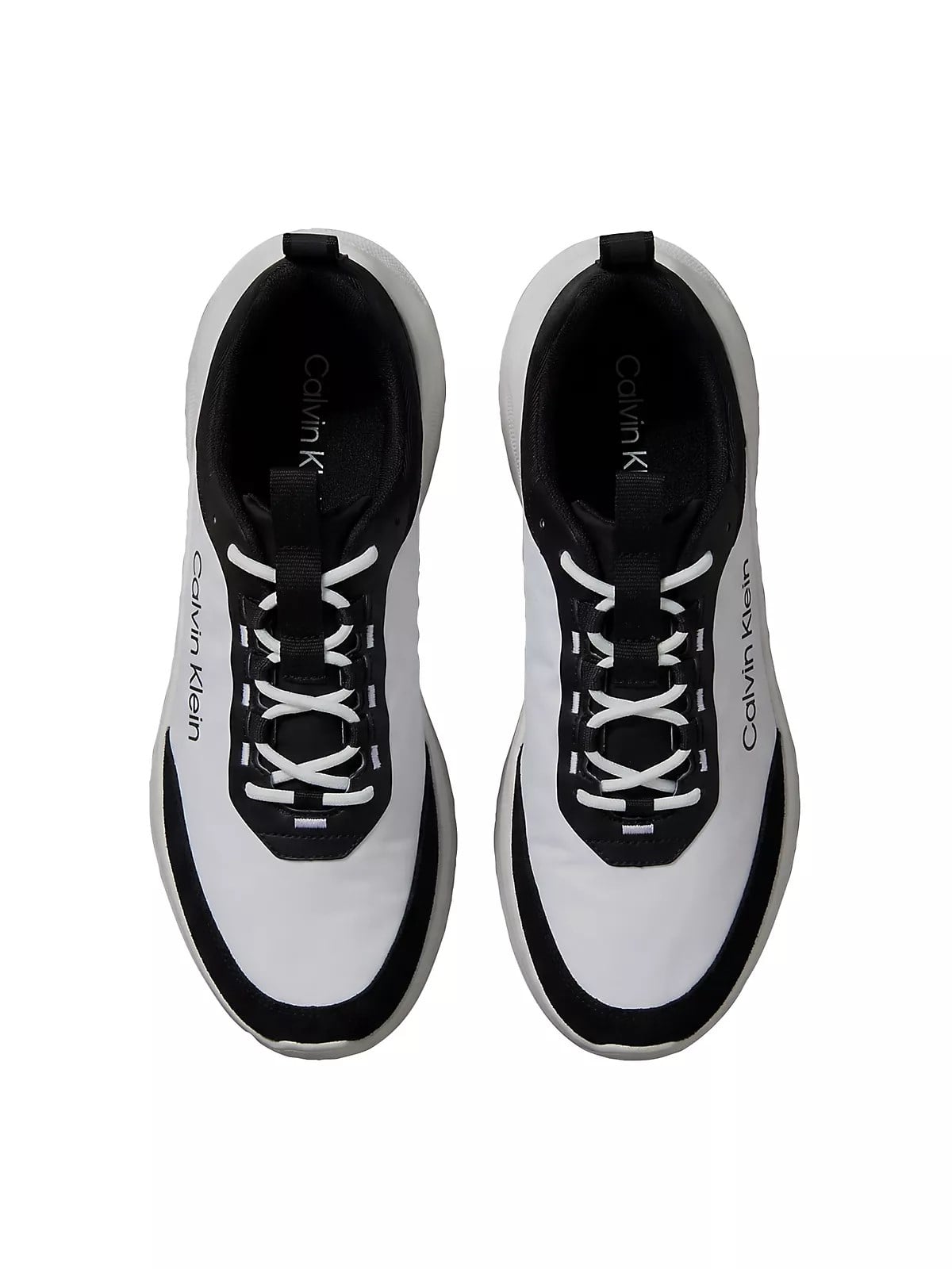 Calvin Klein Calvin Klein Erkek Düşük Bilekli Ortopedik Tabanlı CK Logo Detaylı Siyah-Beyaz Sneaker HM0HM02342-0GM