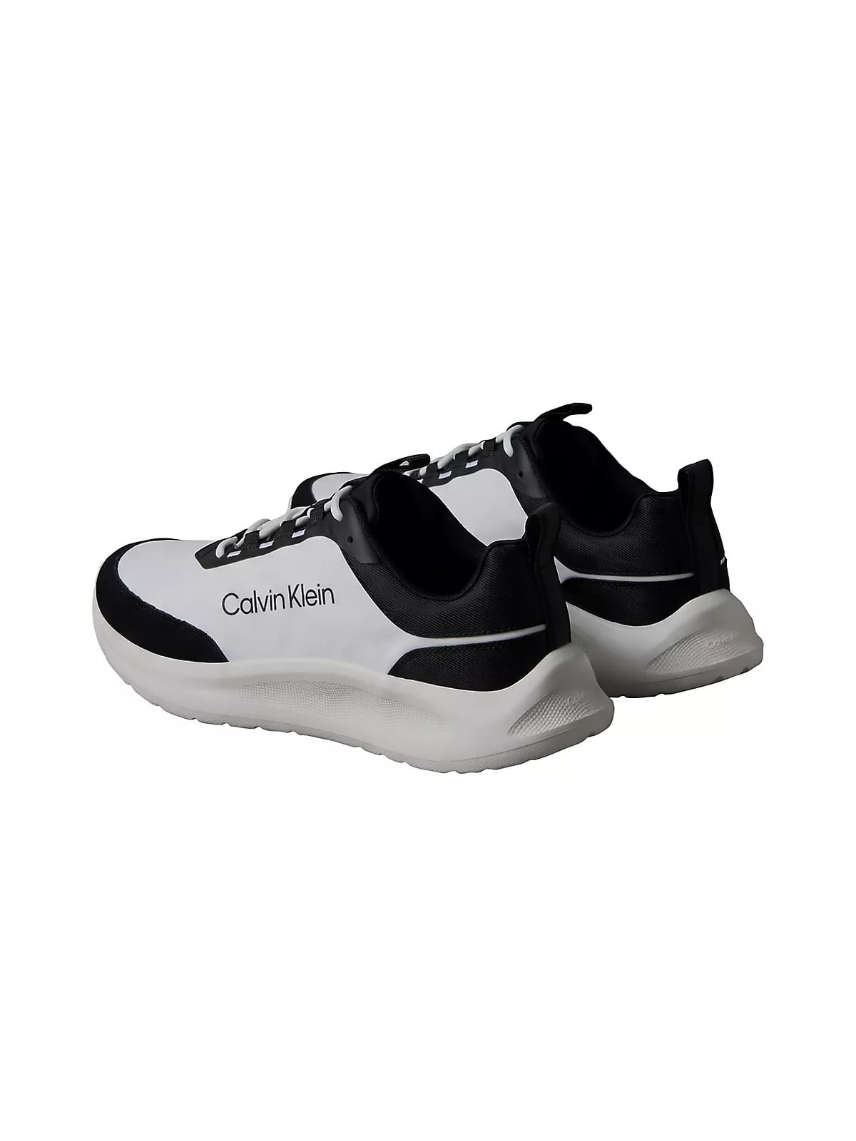 Calvin Klein Calvin Klein Erkek Düşük Bilekli Ortopedik Tabanlı CK Logo Detaylı Siyah-Beyaz Sneaker HM0HM02342-0GM