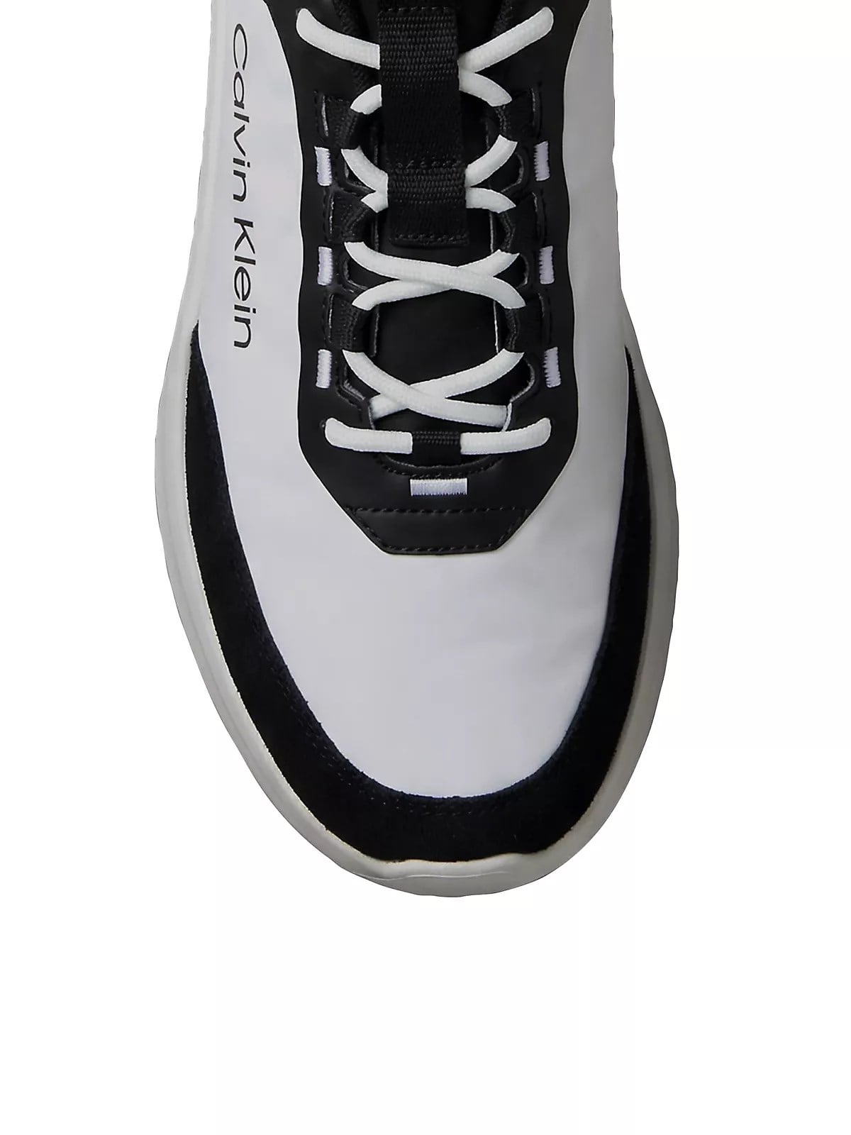 Calvin Klein Calvin Klein Erkek Düşük Bilekli Ortopedik Tabanlı CK Logo Detaylı Siyah-Beyaz Sneaker HM0HM02342-0GM