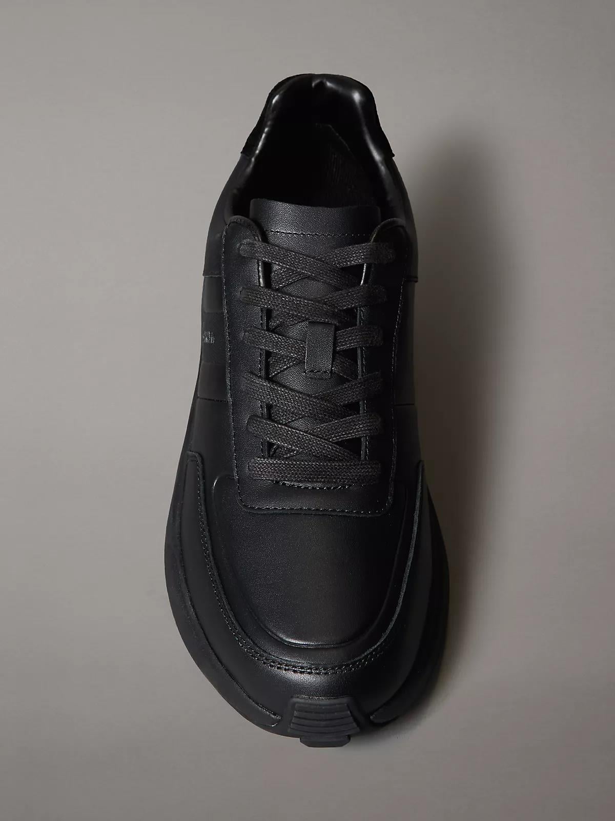 Calvin Klein Calvin Klein Erkek Düşük Bilekli Logo Detaylı Rahat Taban Deri Siyah Sneaker HM0HM01957-0GJ