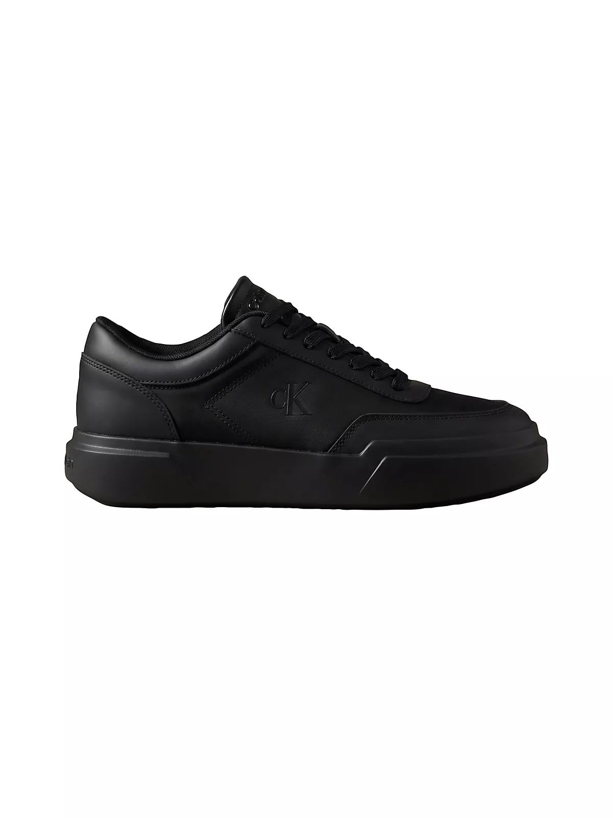 Calvin Klein Calvin Klein Erkek Düşük Bilekli CK Logo İmzalı Deri Siyah Sneaker HM0HM02326-0GJ