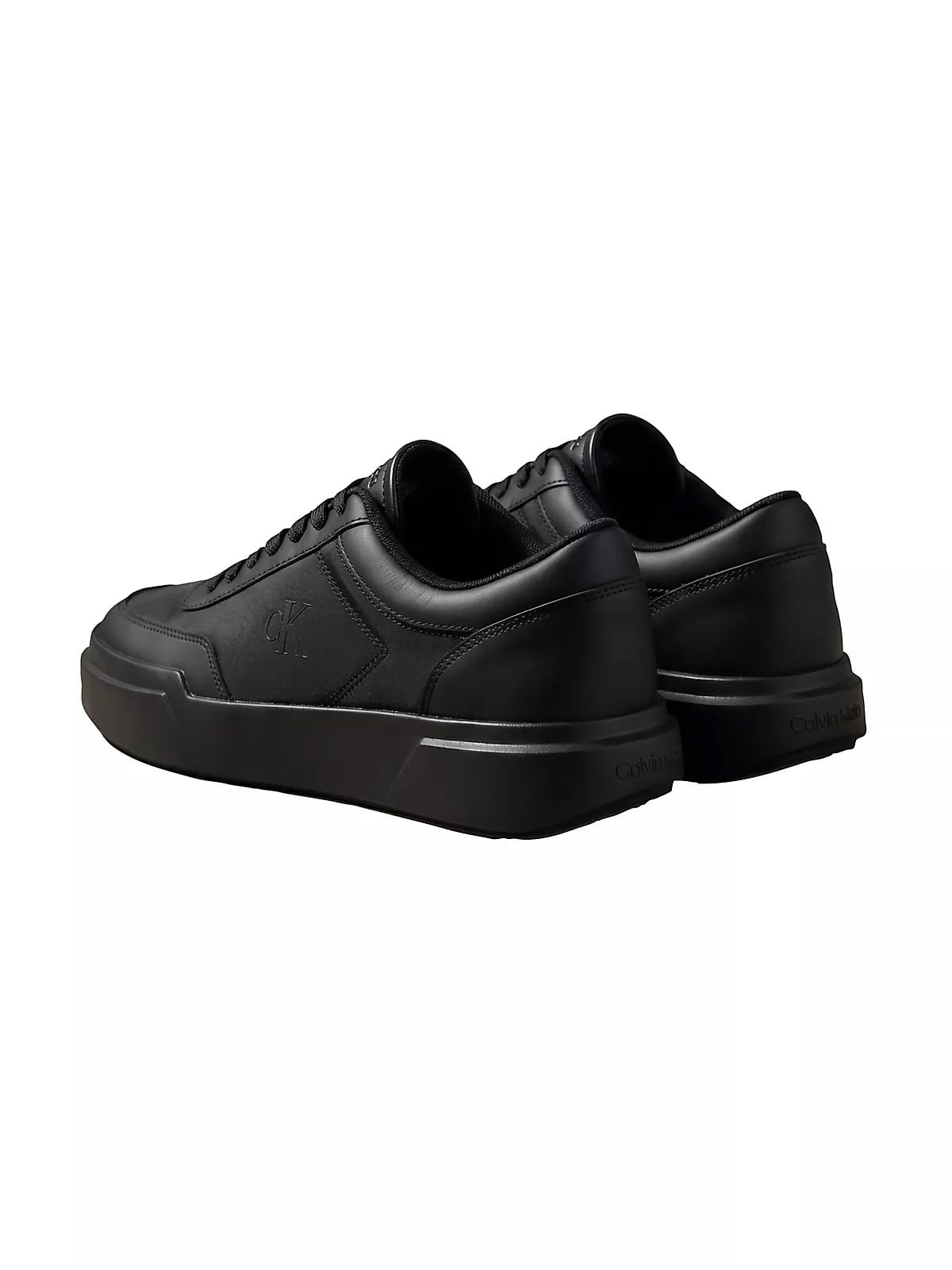 Calvin Klein Calvin Klein Erkek Düşük Bilekli CK Logo İmzalı Deri Siyah Sneaker HM0HM02326-0GJ