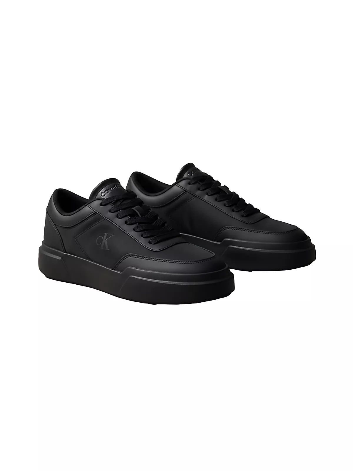 Calvin Klein Calvin Klein Erkek Düşük Bilekli CK Logo İmzalı Deri Siyah Sneaker HM0HM02326-0GJ
