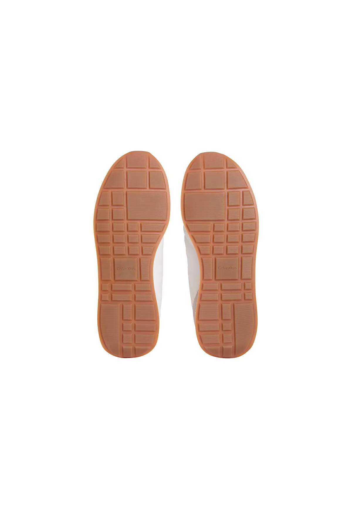 Calvin Klein Calvin Klein Erkek Düz Rahat Taban Bağlamalı CK Yazı Desenli Deri Krem Sneaker YM0YM01361-062