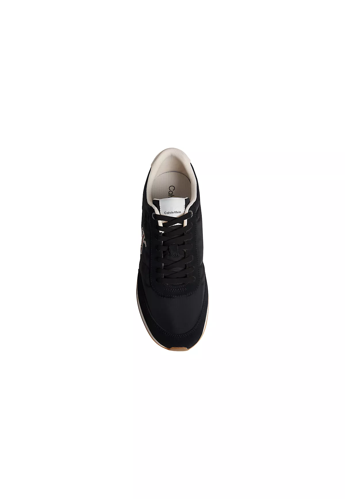 Calvin Klein Calvin Klein Erkek Düz Rahat Taban Bağlamalı CK Yazı Desenli Deri Siyah Sneaker YM0YM01361-0GW