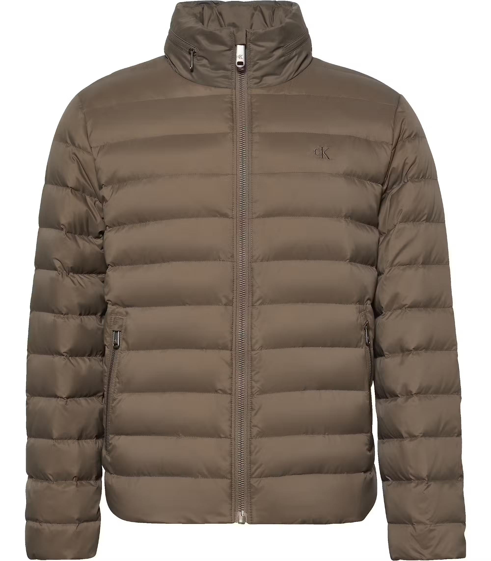 Calvin Klein Calvin Klein Erkek Fermuarlı Dik Yaka Kapitoneli Cep Detaylı Gri Mont LV04RC511G-PDK