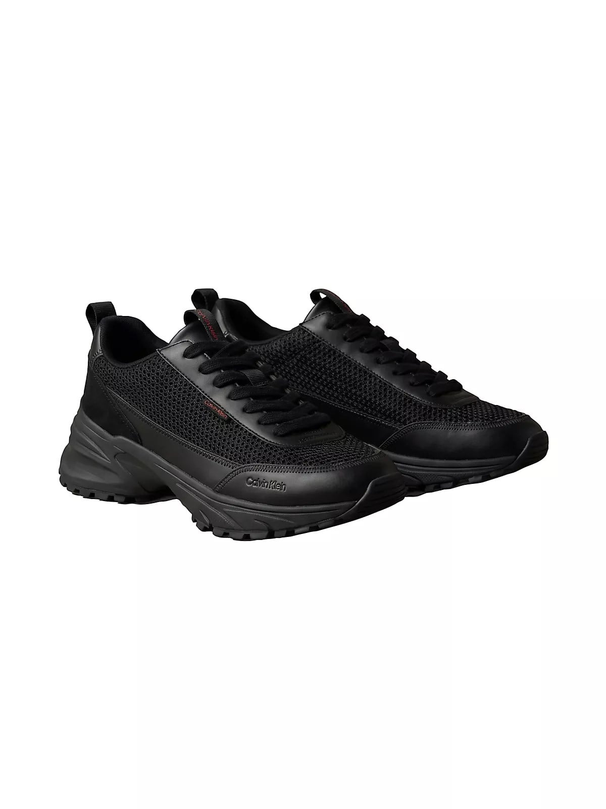 Calvin Klein Calvin Klein Erkek Kalın Topuk Deri Bağcıklı Rahat Taban Siyah Sneaker HM0HM02240-06U
