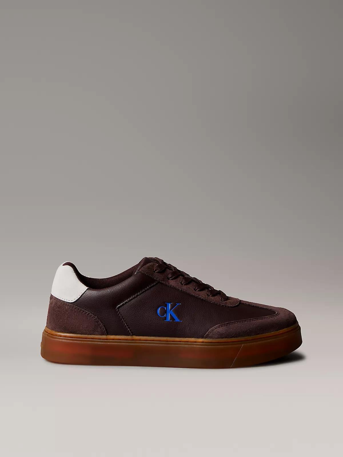 Calvin Klein Calvin Klein Erkek Kalın Rahat Taban Bağcıklı Deri Kahverengi Sneaker YM0YM01429-0KY