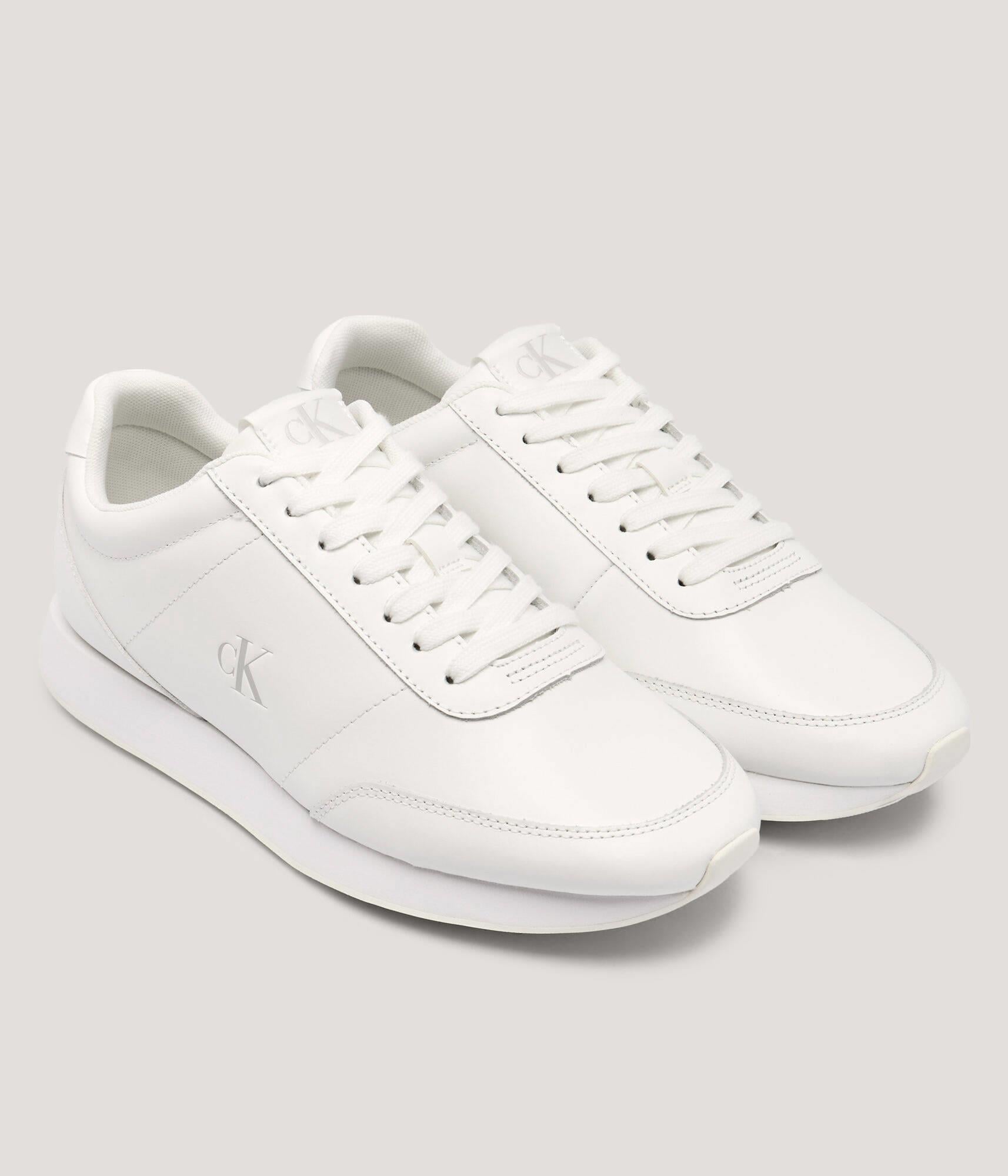 Calvin Klein Calvin Klein Erkek Kalın Rahat Taban Bağcıklı Deri Beyaz Sneaker YM0YM01355-0K4