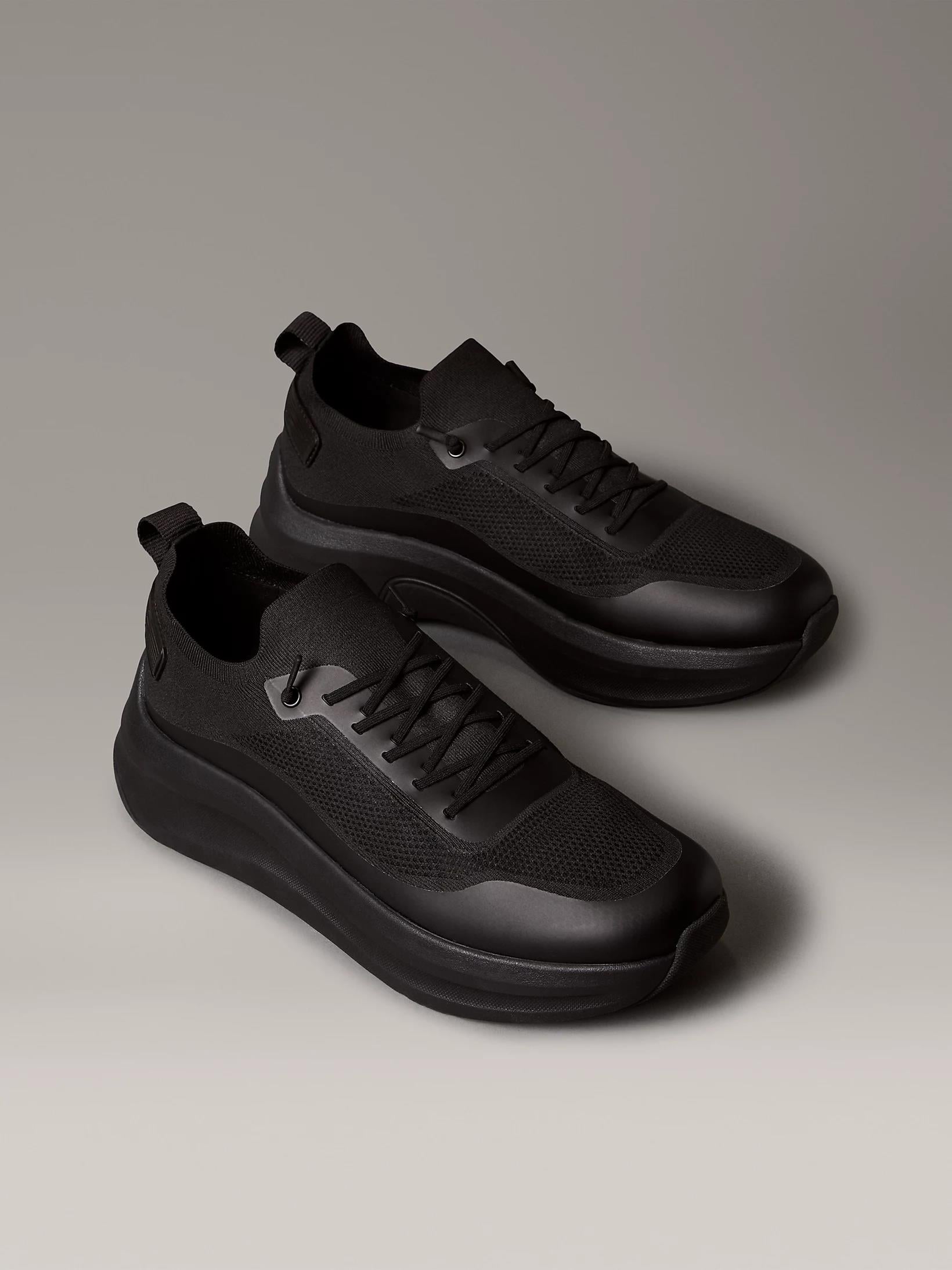 Calvin Klein Calvin Klein Erkek Kalın ve Rahat Tabanlı File Detaylı Siyah Sneaker YM0YM01457-0GJ