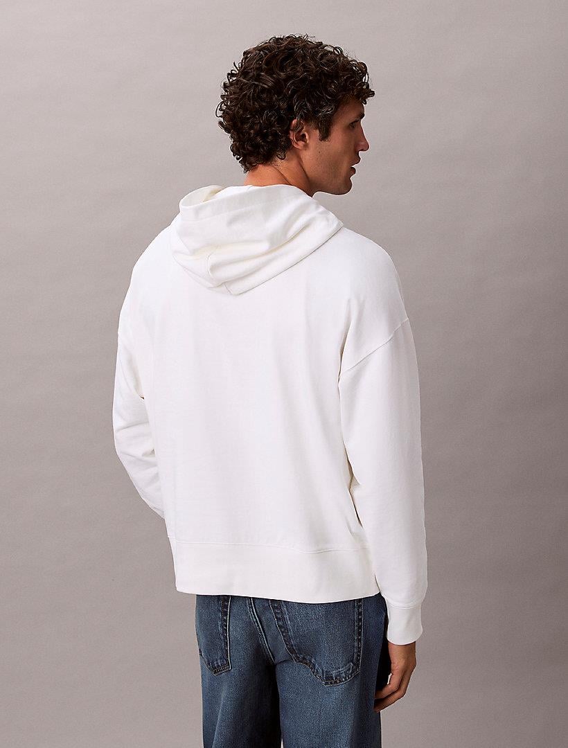 Calvin Klein Calvin Klein Erkek Kapşonlu Yaka Uzun Kol Pamuklu Regular Fit Beyaz Sweatshirt LV14LD229G-YAF