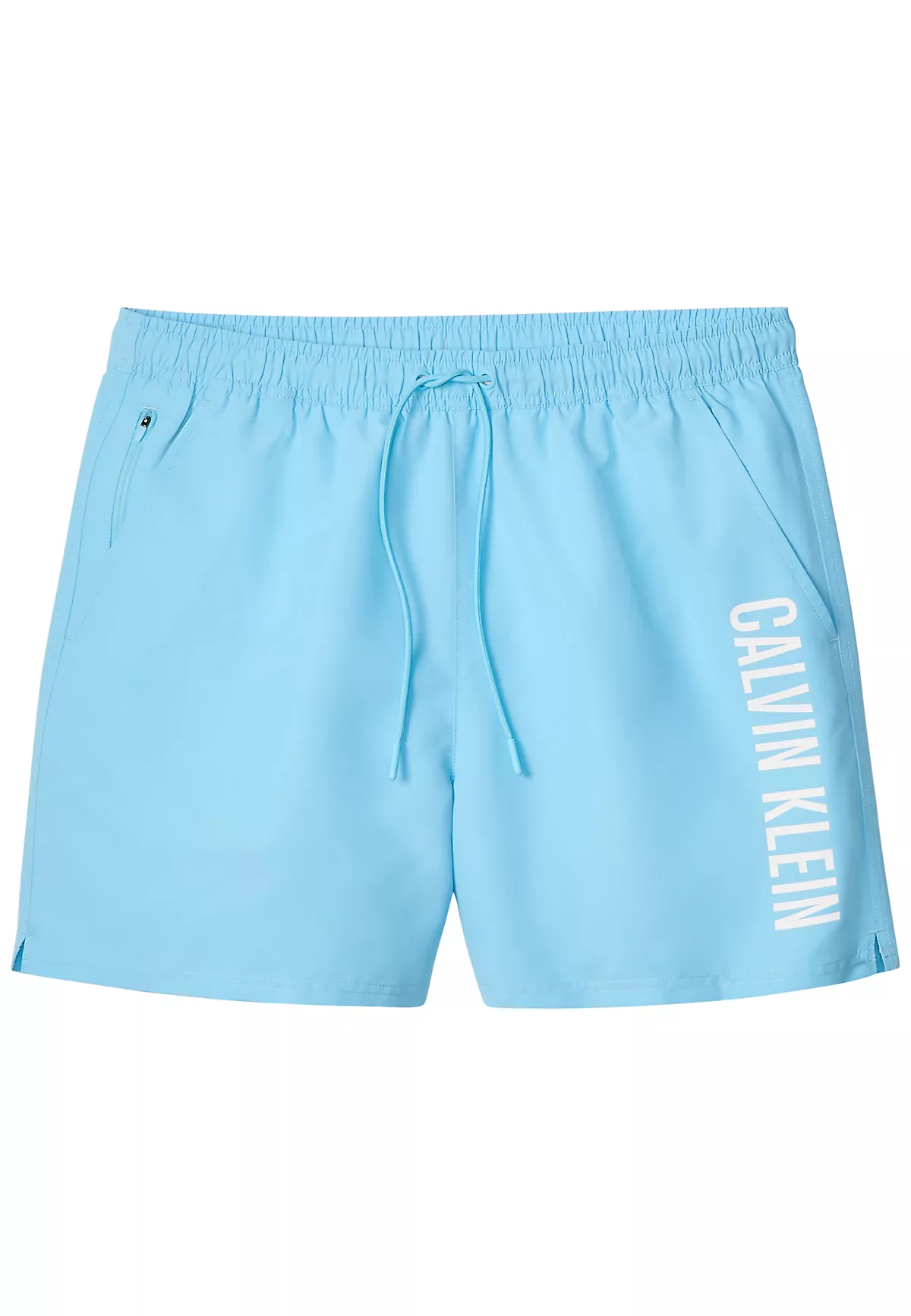Calvin Klein Calvin Klein Erkek Logo Baskılı Hızlı Kuruyan Kumaş Beli Lastikli Mavi Deniz Şortu LV00N61047-CW1