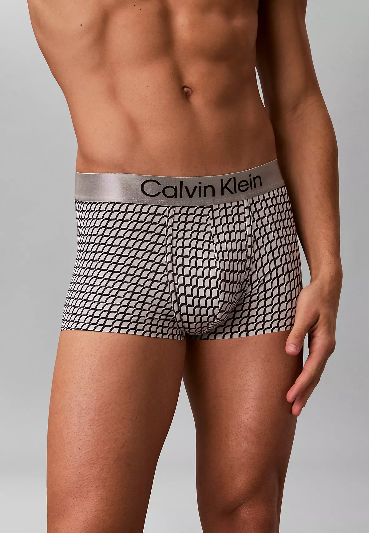 Calvin Klein Calvin Klein Erkek Logo Etiketli Elastik Bel Bantlı Gri Boxer LV00NB4127-2RN