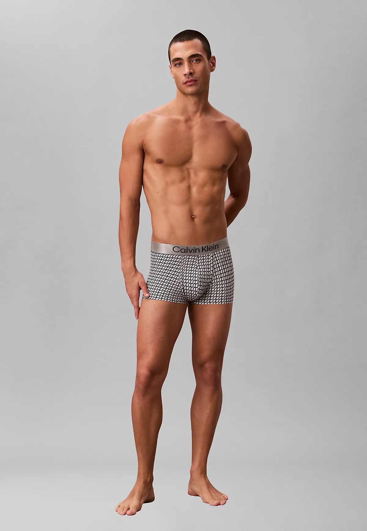 Calvin Klein Calvin Klein Erkek Logo Etiketli Elastik Bel Bantlı Gri Boxer LV00NB4127-2RN