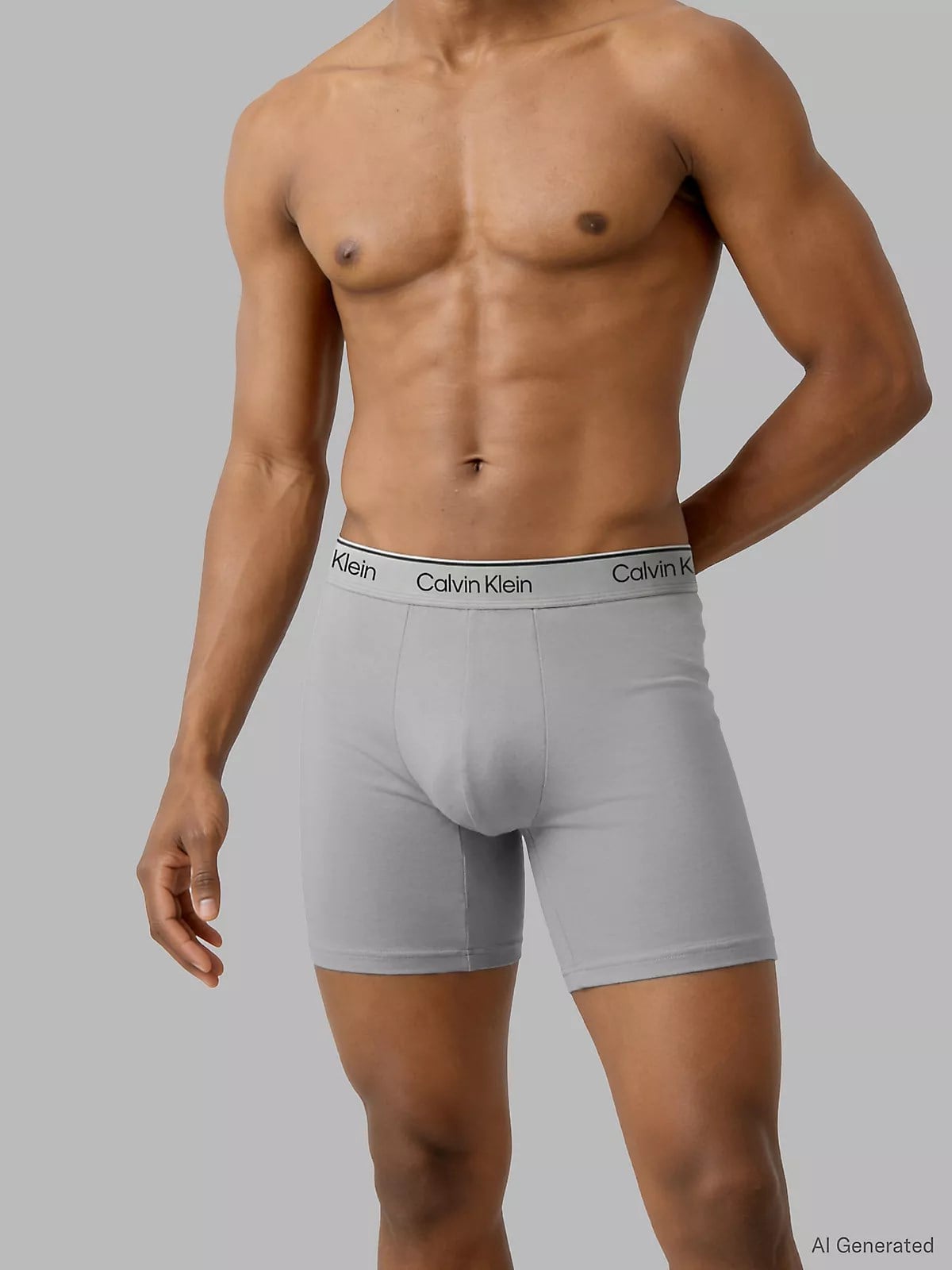 Calvin Klein Calvin Klein Erkek Logo İmzalı Elastik Bel Bantlı Pamuklu Üçlü Paket Gri Boxer LV00NB4576-4XK