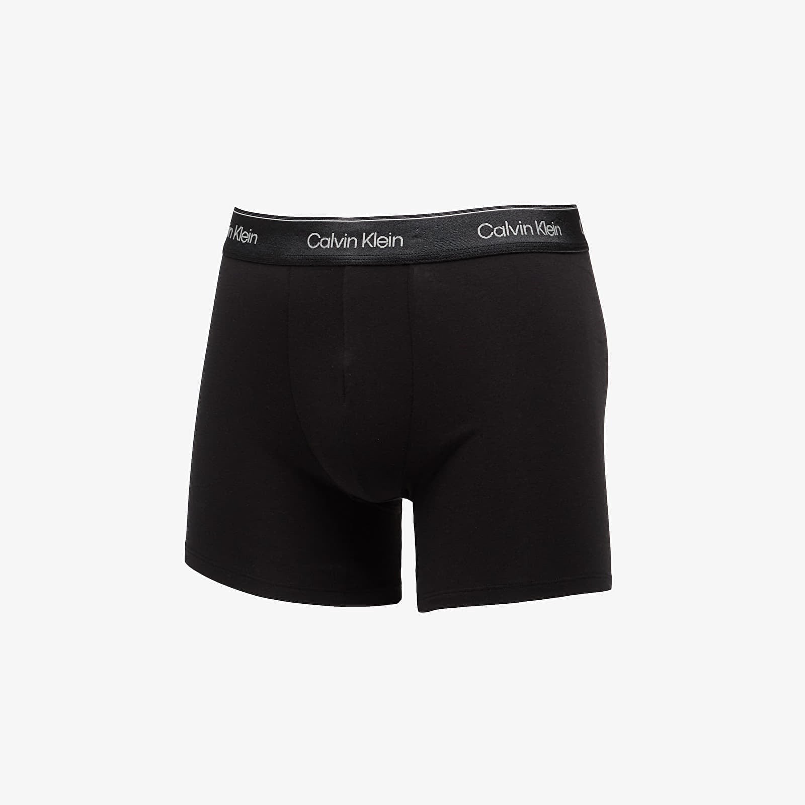 Calvin Klein Calvin Klein Erkek Logo İmzalı Elastik Bel Bantlı Pamuklu Üçlü Paket Siyah Boxer LV00NB4576-UB1