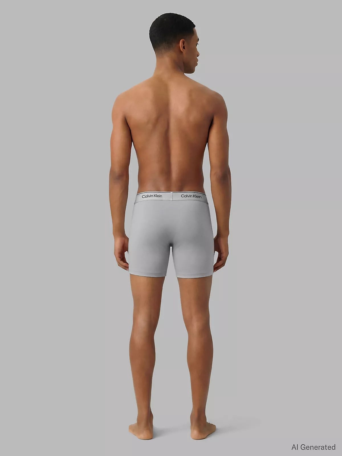 Calvin Klein Calvin Klein Erkek Logo İmzalı Elastik Bel Bantlı Pamuklu Üçlü Paket Gri Boxer LV00NB4576-4XK