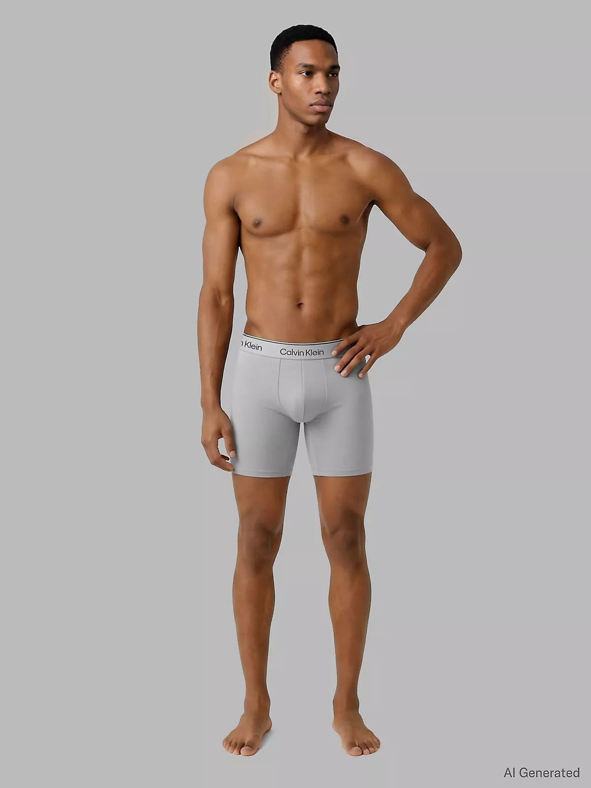 Calvin Klein Calvin Klein Erkek Logo İmzalı Elastik Bel Bantlı Pamuklu Üçlü Paket Gri Boxer LV00NB4576-4XK