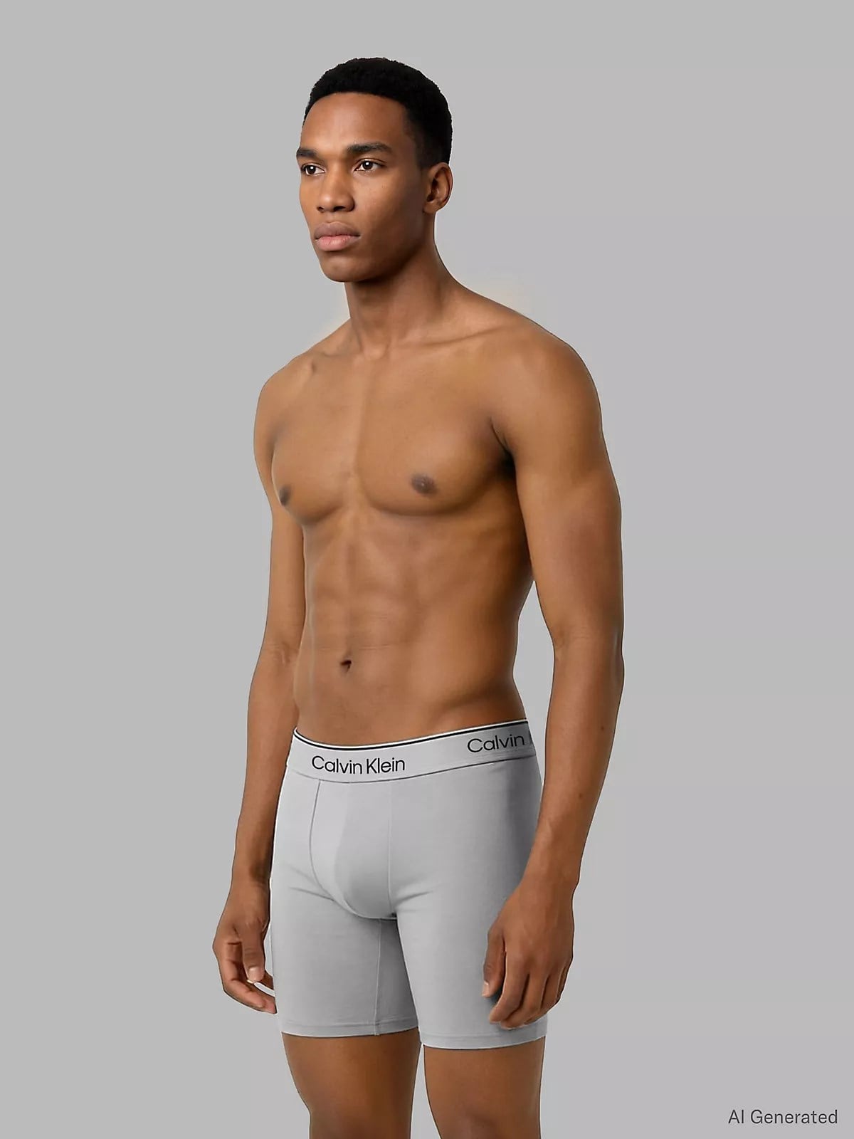 Calvin Klein Calvin Klein Erkek Logo İmzalı Elastik Bel Bantlı Pamuklu Üçlü Paket Gri Boxer LV00NB4576-4XK