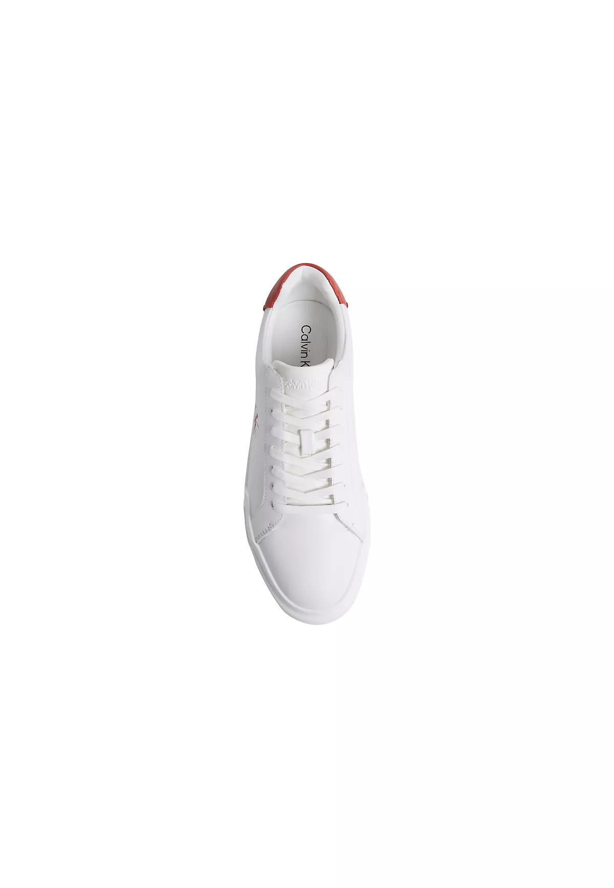 Calvin Klein Calvin Klein Erkek Logo Kabartmalı Düşük Bilekli %100 Deri Beyaz Sneaker YM0YM01344-0LG