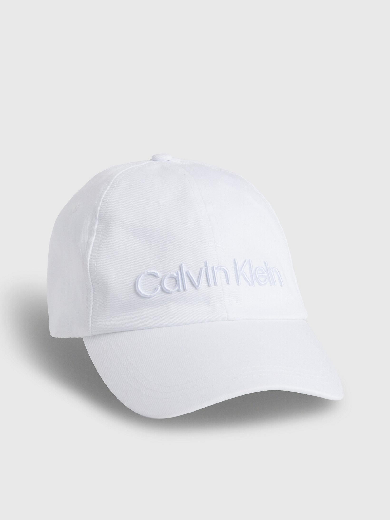 Calvin Klein Calvin Kleın Erkek Logolu Dokuma Kumaş Normal Kalıp Beyaz Şapka K50K505737-YAF