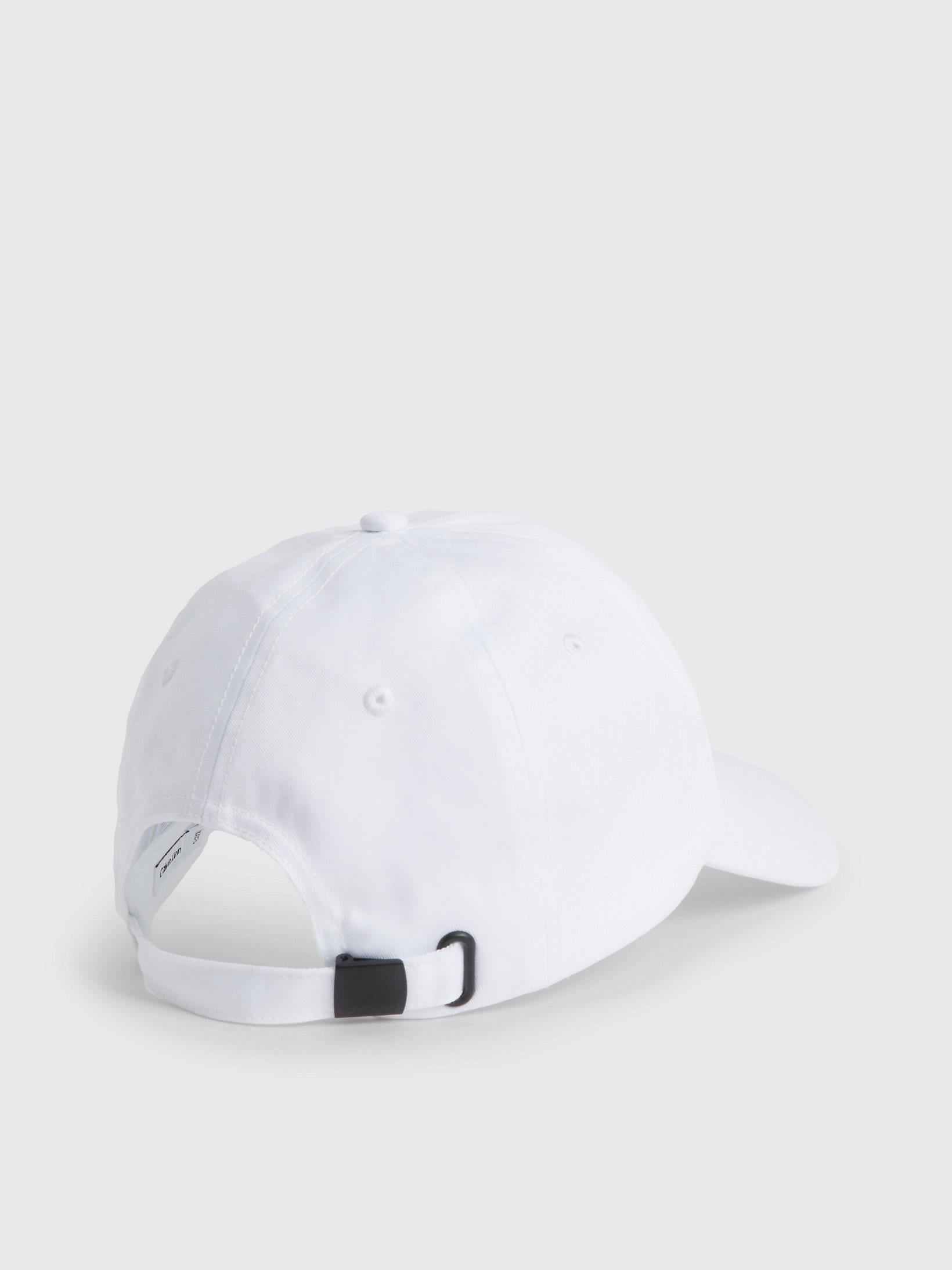 Calvin Klein Calvin Kleın Erkek Logolu Dokuma Kumaş Normal Kalıp Beyaz Şapka K50K505737-YAF