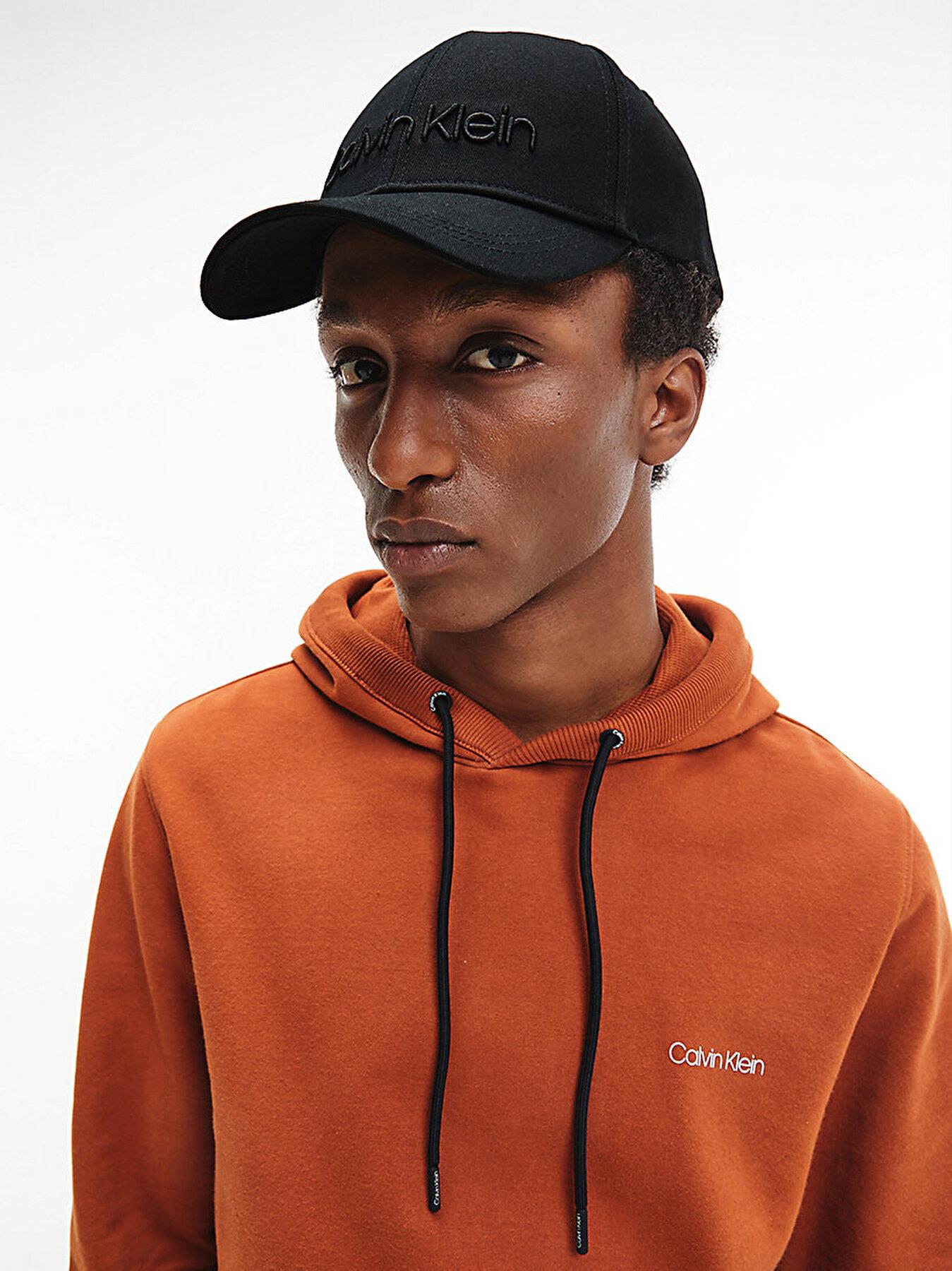 Calvin Klein Calvin Kleın Erkek Logolu Dokuma Kumaş Normal Kalıp Siyah Şapka K50K505737-BAX