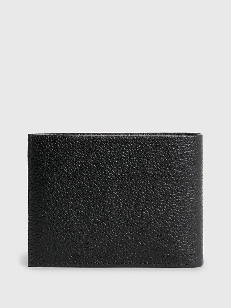 Calvin Klein Calvin Kleın Erkek Logolu Hakiki Deri Kart Bölmeli Siyah Cüzdan K50K507969-BAX