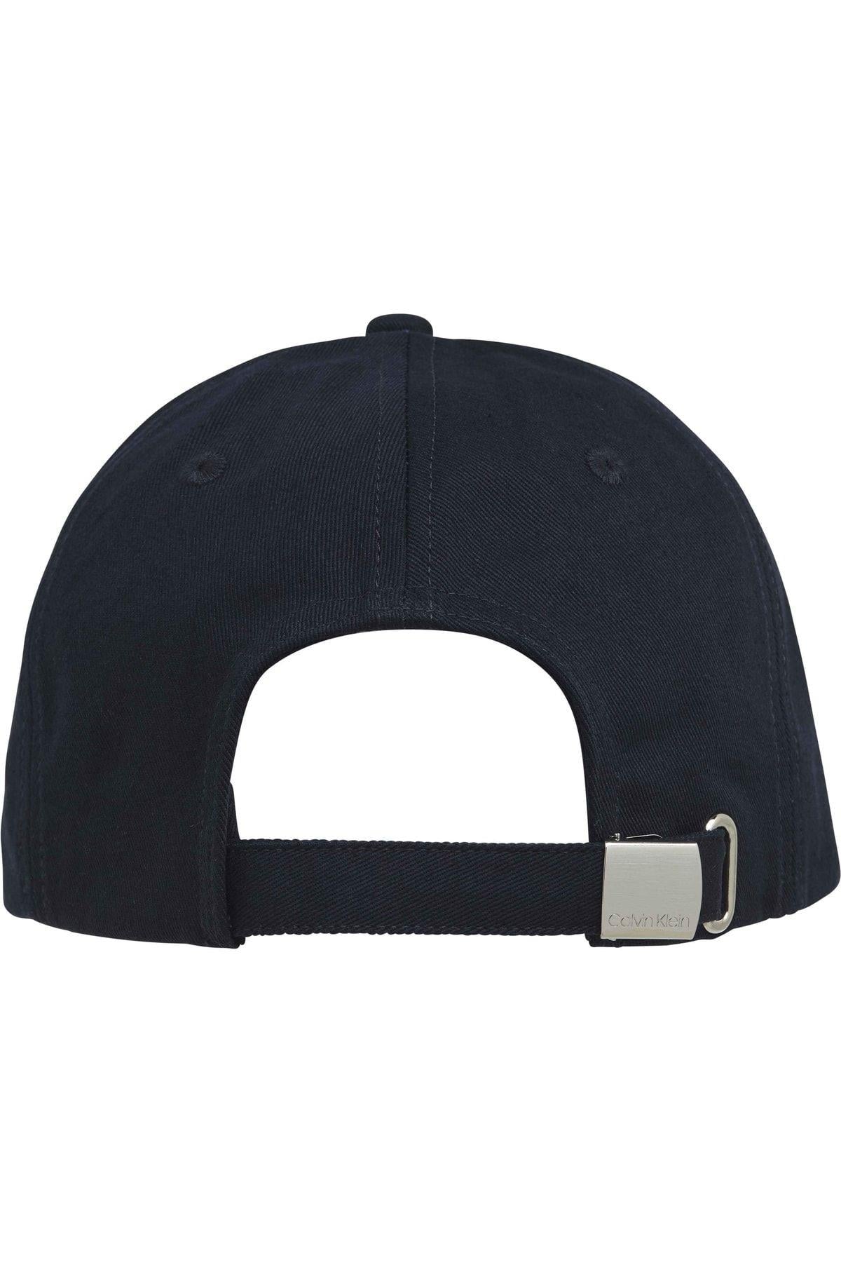Calvin Klein Calvin Kleın Erkek Logolu Dokuma Kumaş Normal Kalıp Mavi Şapka K50K505737-CCM