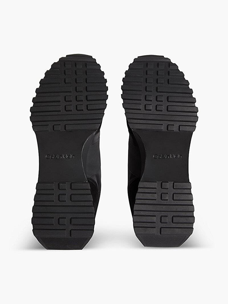 Calvin Klein Calvin Kleın Erkek Logolu Normal Kalıp Bağcıklı Günlük Siyah Ayakkabı HM0HM00497-00U