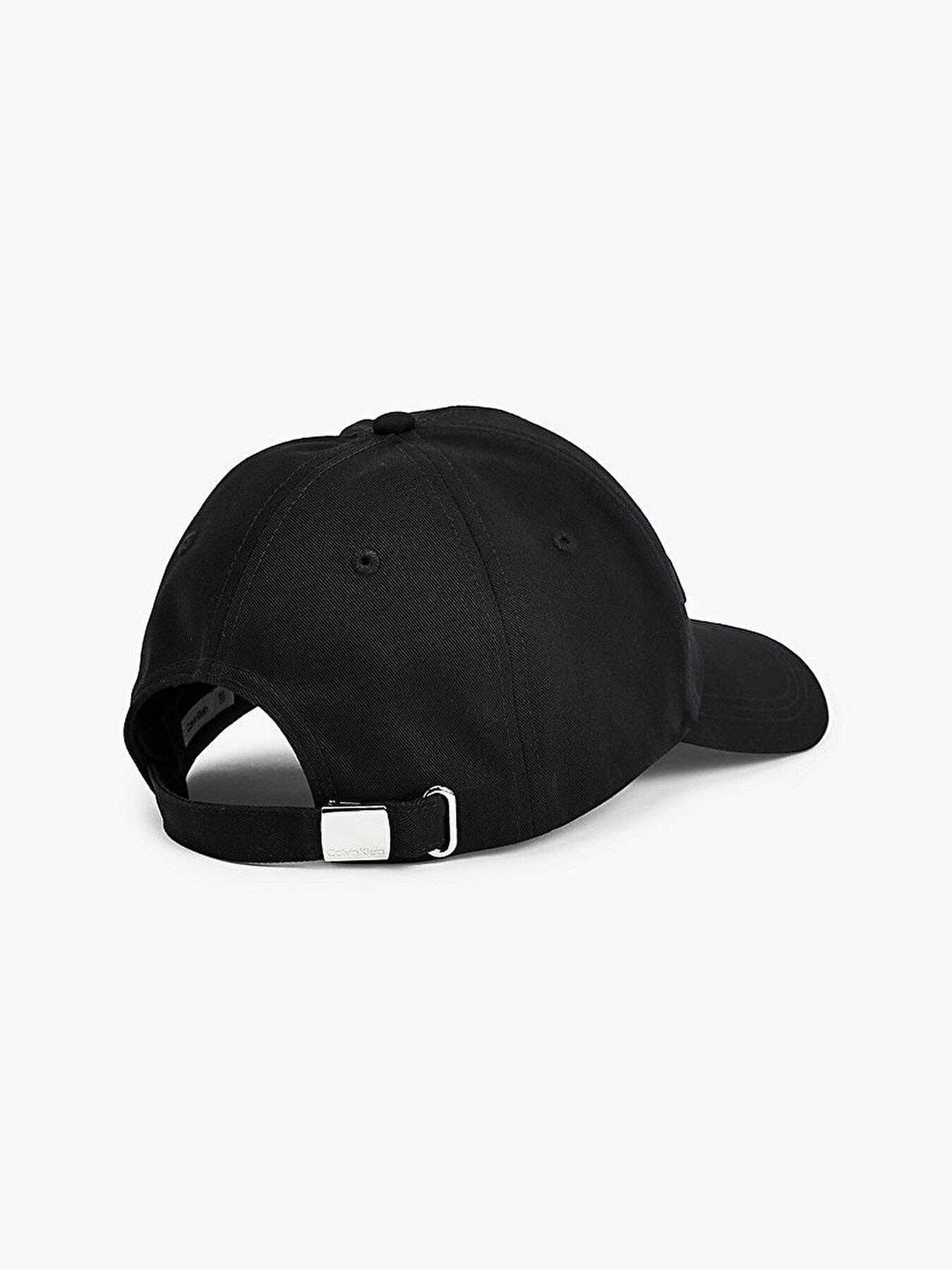 Calvin Klein Calvin Kleın Erkek Logolu Dokuma Kumaş Normal Kalıp Siyah Şapka K50K505737-BAX