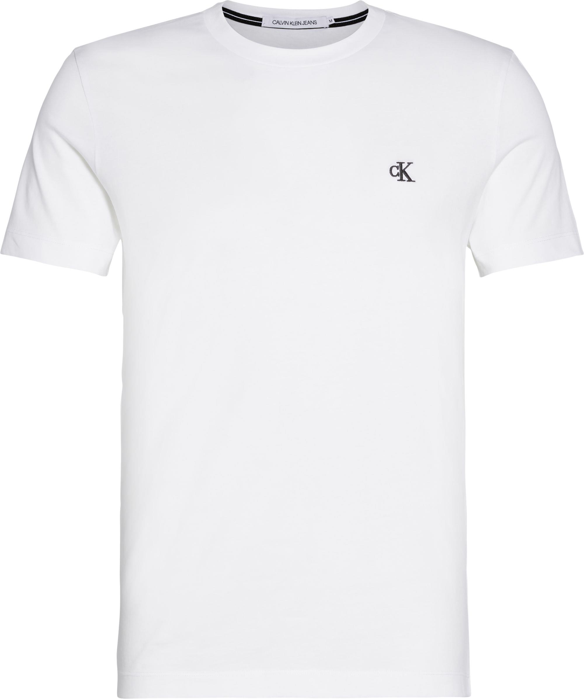 Calvin Klein Calvin Kleın Erkek Logolu Regular Fit Kısa Kollu Yuvarlak Yaka Beyaz T-Shirt J30J314544-YAF