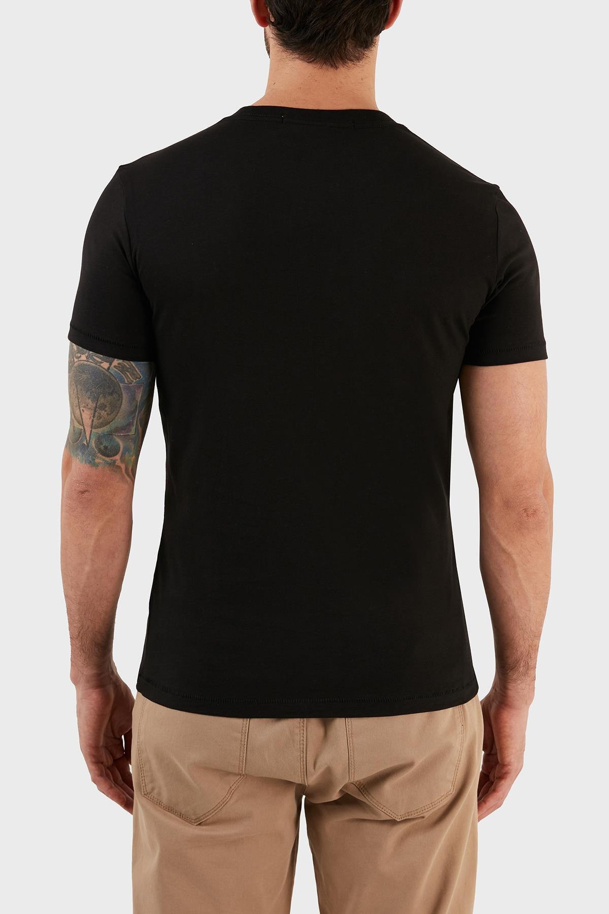 Calvin Klein Calvin Kleın Erkek Logolu Kısa Kollu Pamuklu Siyah T-Shirt J30J322511-BEH