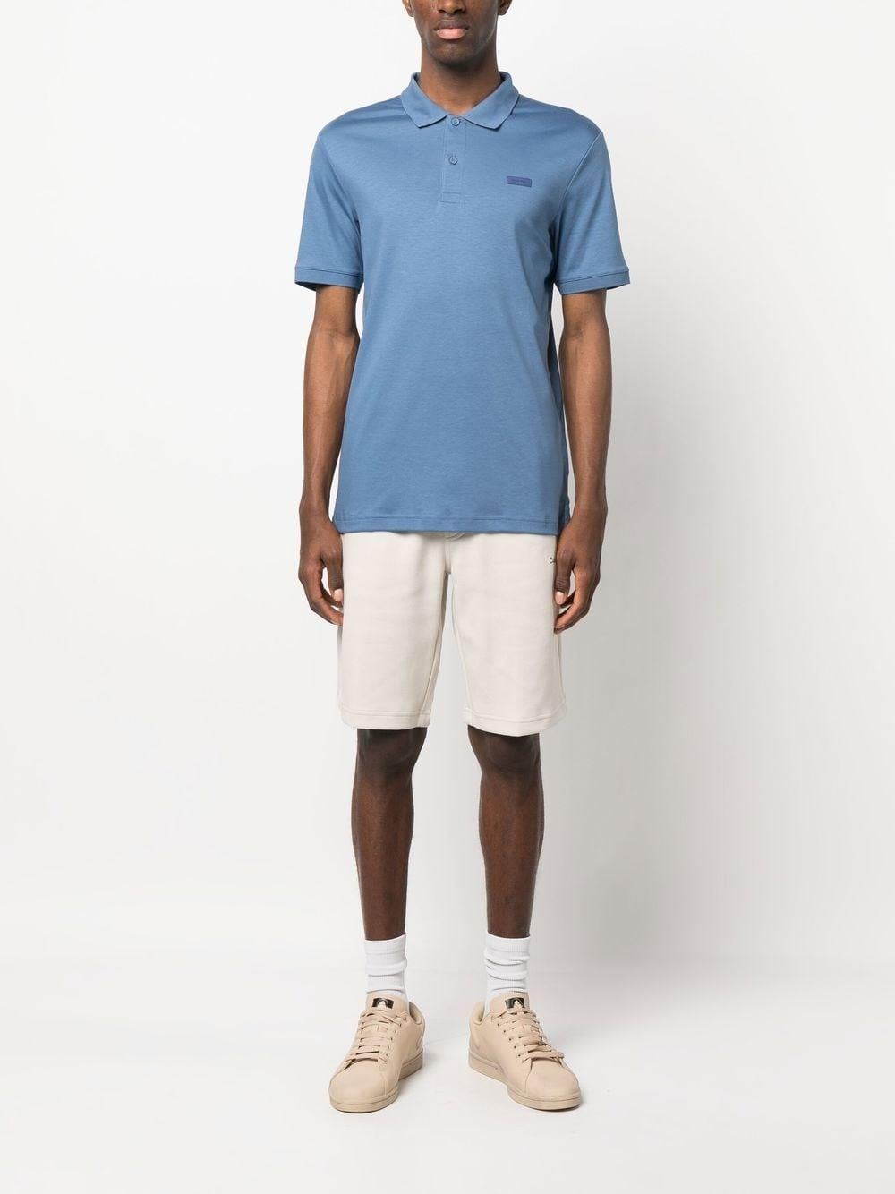 Calvin Klein Calvin Kleın Erkek Marka Logolu Polo Yakalı Organik Pamuklu Mavi2 Polo Yaka T-Shirt K10K111657-C4Q