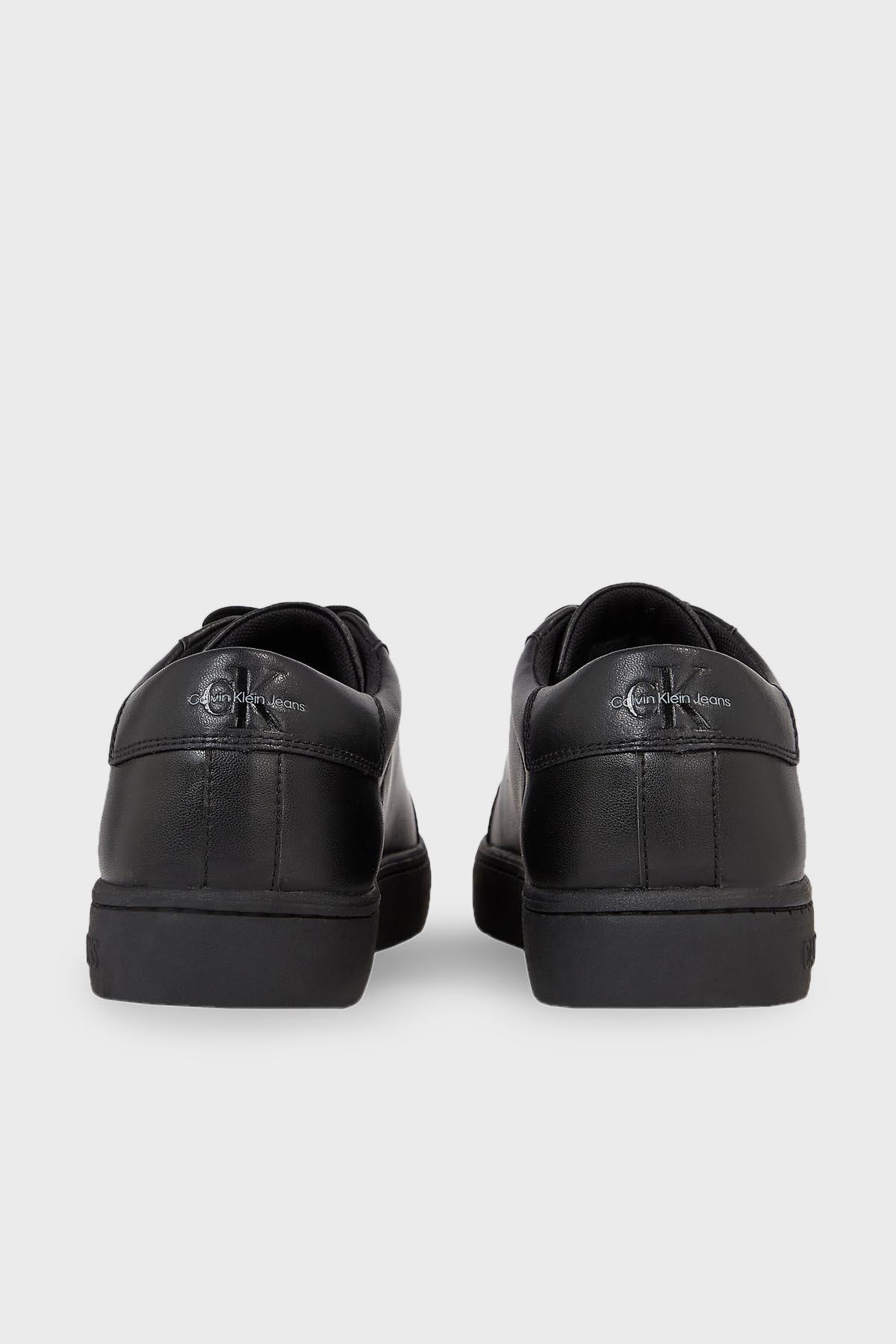 Calvin Klein Calvin Kleın Erkek Marka Logolu Deri Günlük Kullanım Siyah1 Ayakkabı YM0YM00491-0GT