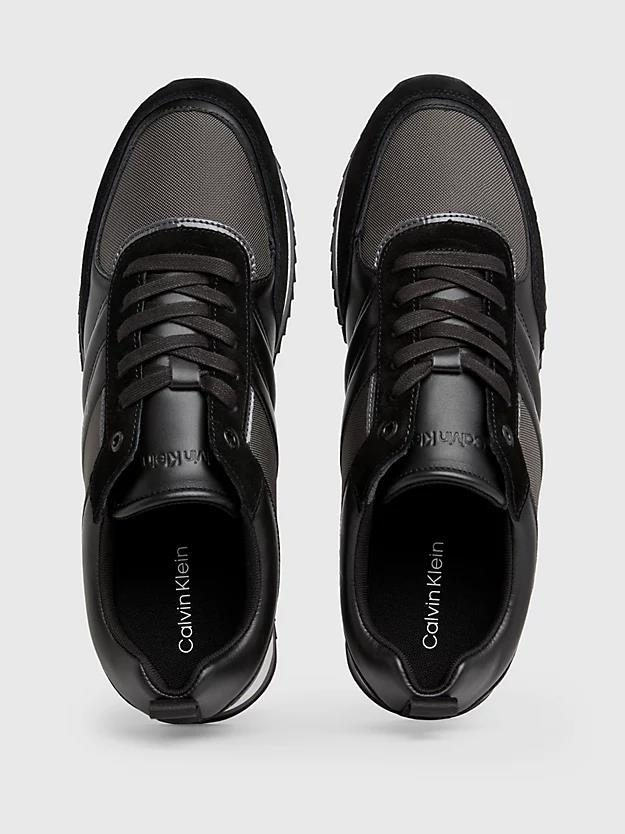 Calvin Klein Calvin Kleın Erkek Marka Logolu Bağcıklı Kaydırmaz Tabanlı Günlük Siyah Sneaker HM0HM01170-0GO