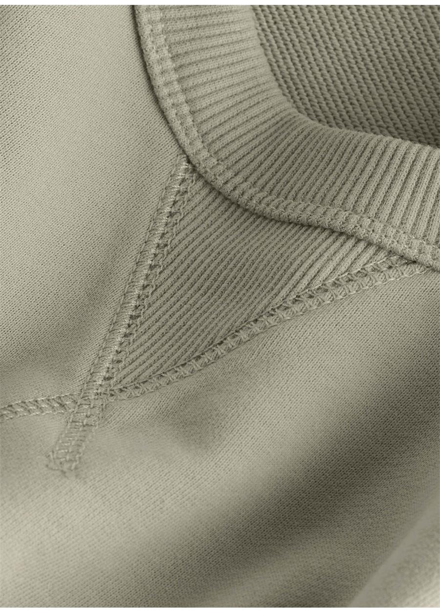 Calvin Klein Calvin Kleın Erkek Marka Logo Detaylı Regular Fit Uzun Kollu Bej Sweatshirt J30J323426-PED