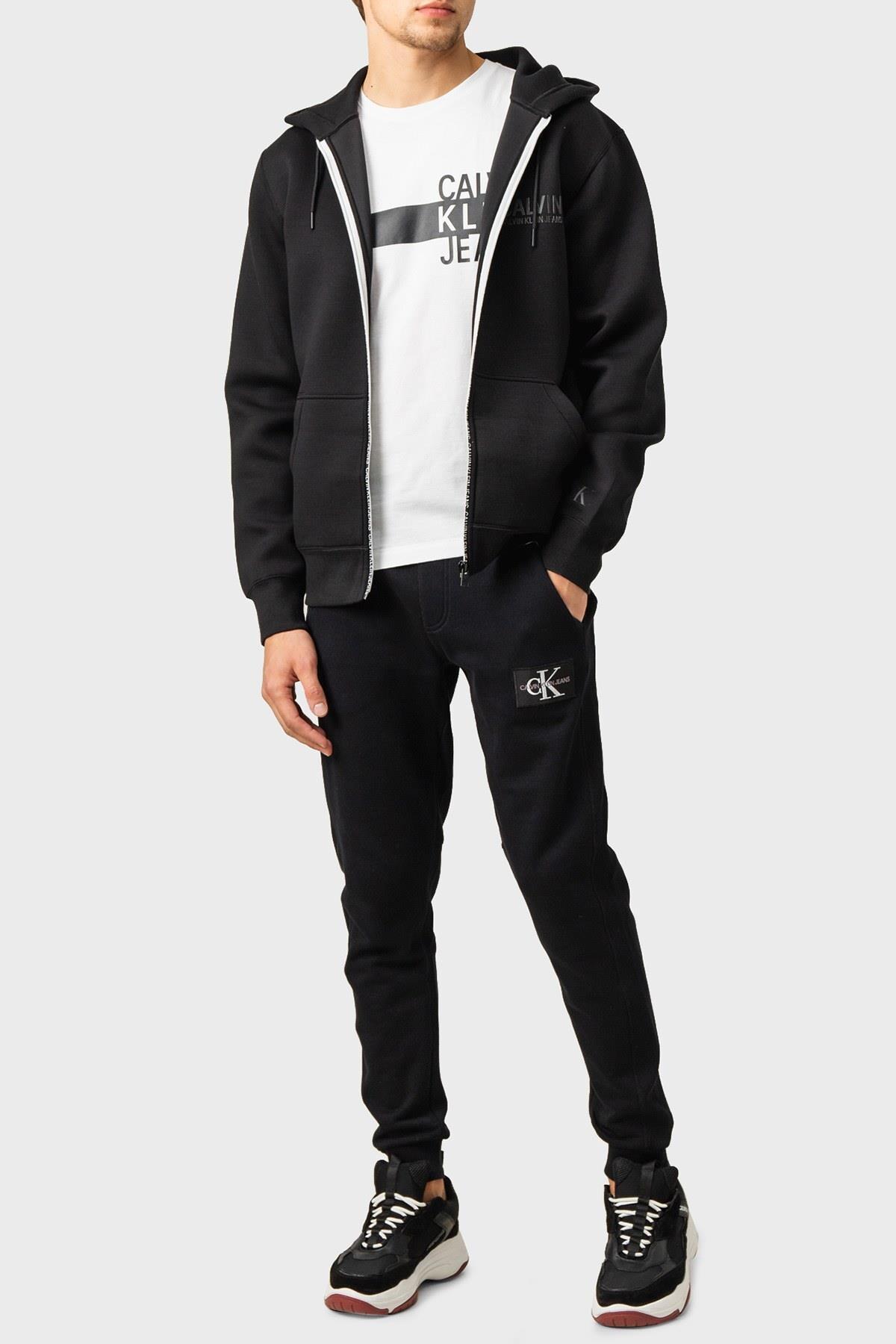 Calvin Klein Calvin Kleın Erkek Marka Logo Detaylı Lastik Bel ve Bilek Siyah Eşofman Altı J30J314066-0GL