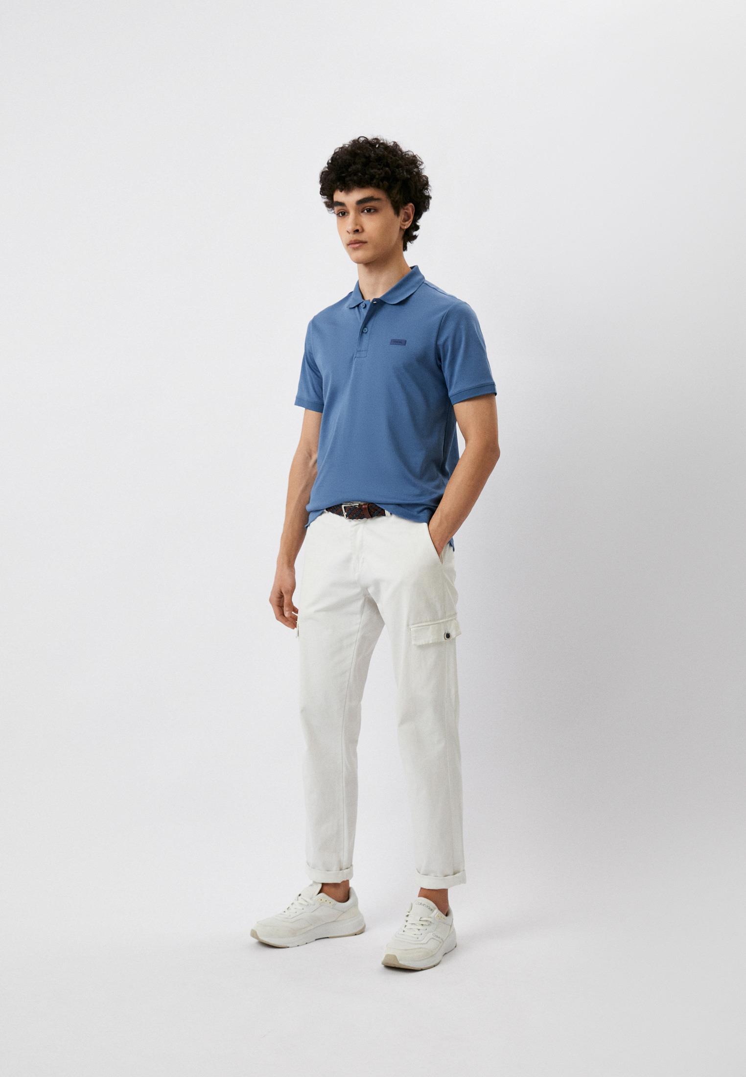 Calvin Klein Calvin Kleın Erkek Marka Logolu Polo Yakalı Organik Pamuklu Mavi2 Polo Yaka T-Shirt K10K111657-C4Q