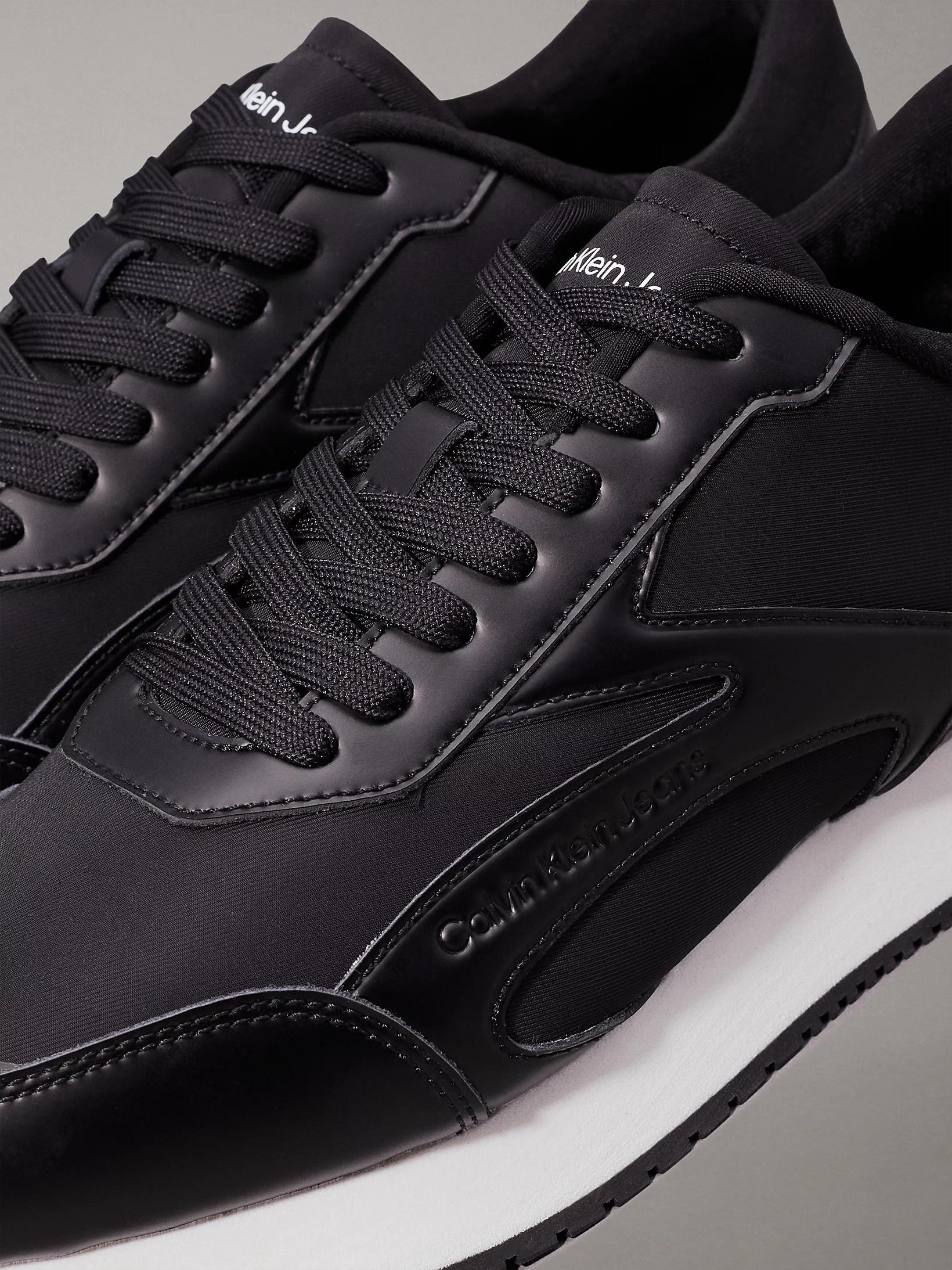 Calvin Klein Calvin Kleın Erkek Marka Logolu Rahat Taban Bağıcıklı Siyah Sneaker YM0YM01117-0GM