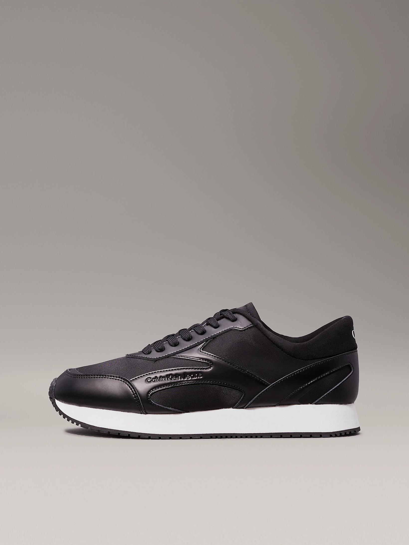 Calvin Klein Calvin Kleın Erkek Marka Logolu Rahat Taban Bağıcıklı Siyah Sneaker YM0YM01117-0GM