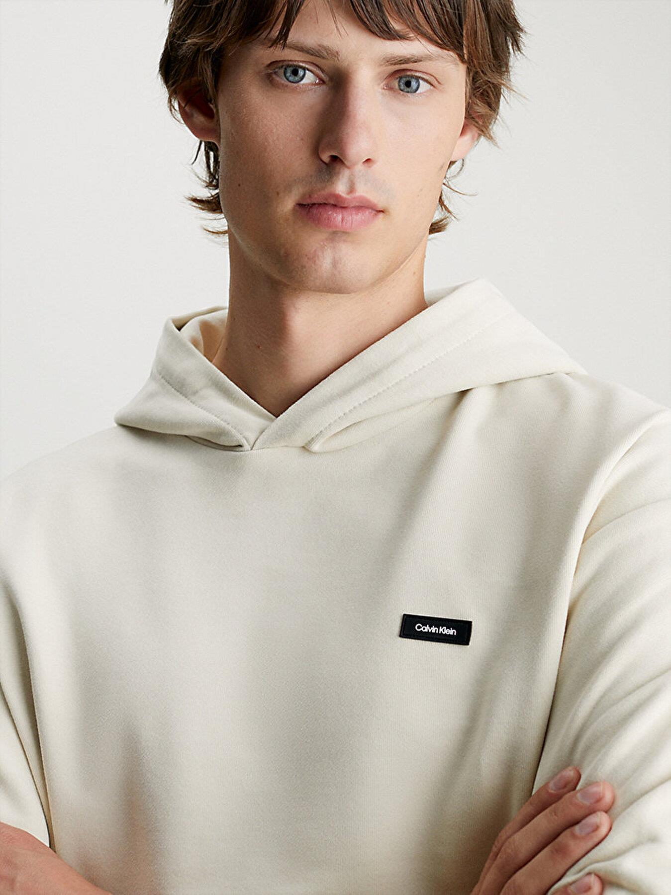 Calvin Klein Calvin Kleın Erkek Marka Logolu Kapüşonlu Uzun Kollu Rahat Günlük Turuncu Sweatshirt K10K110606-PB5