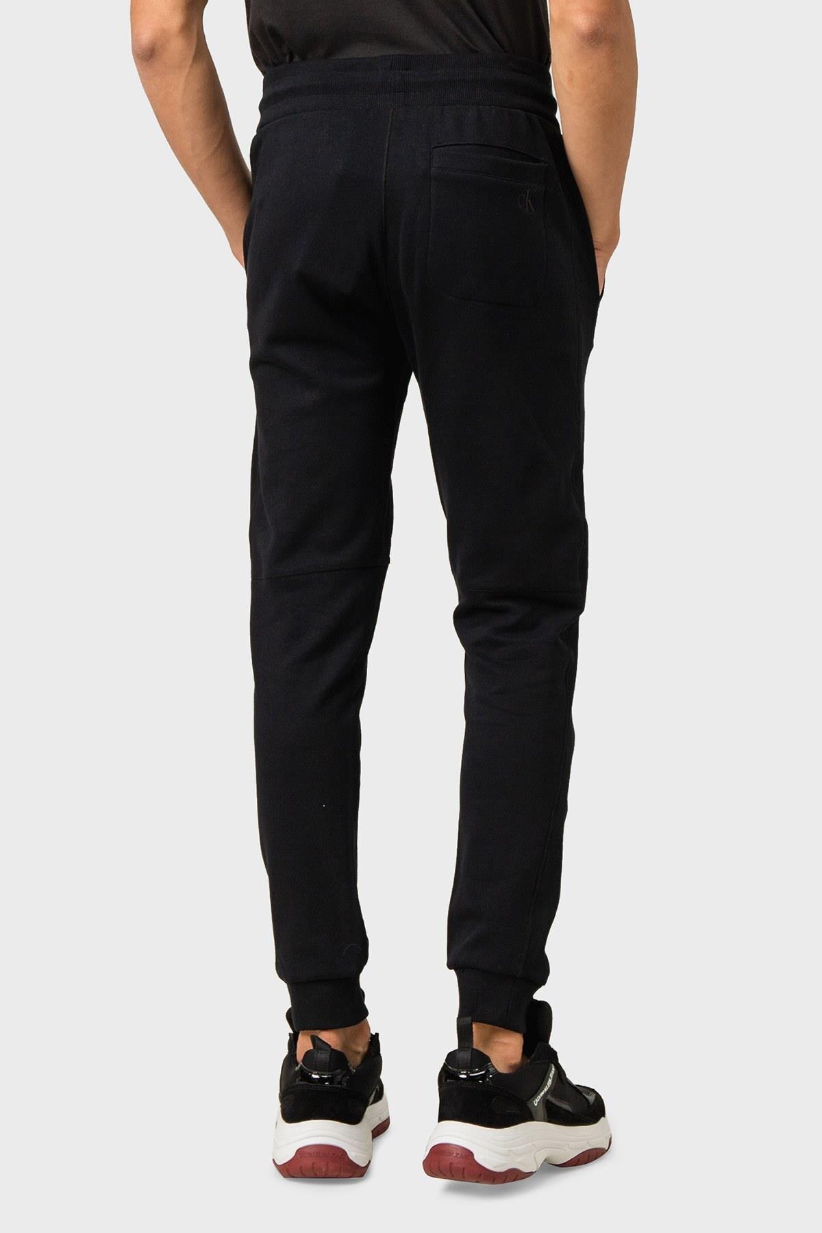 Calvin Klein Calvin Kleın Erkek Marka Logo Detaylı Lastik Bel ve Bilek Siyah Eşofman Altı J30J314066-0GL