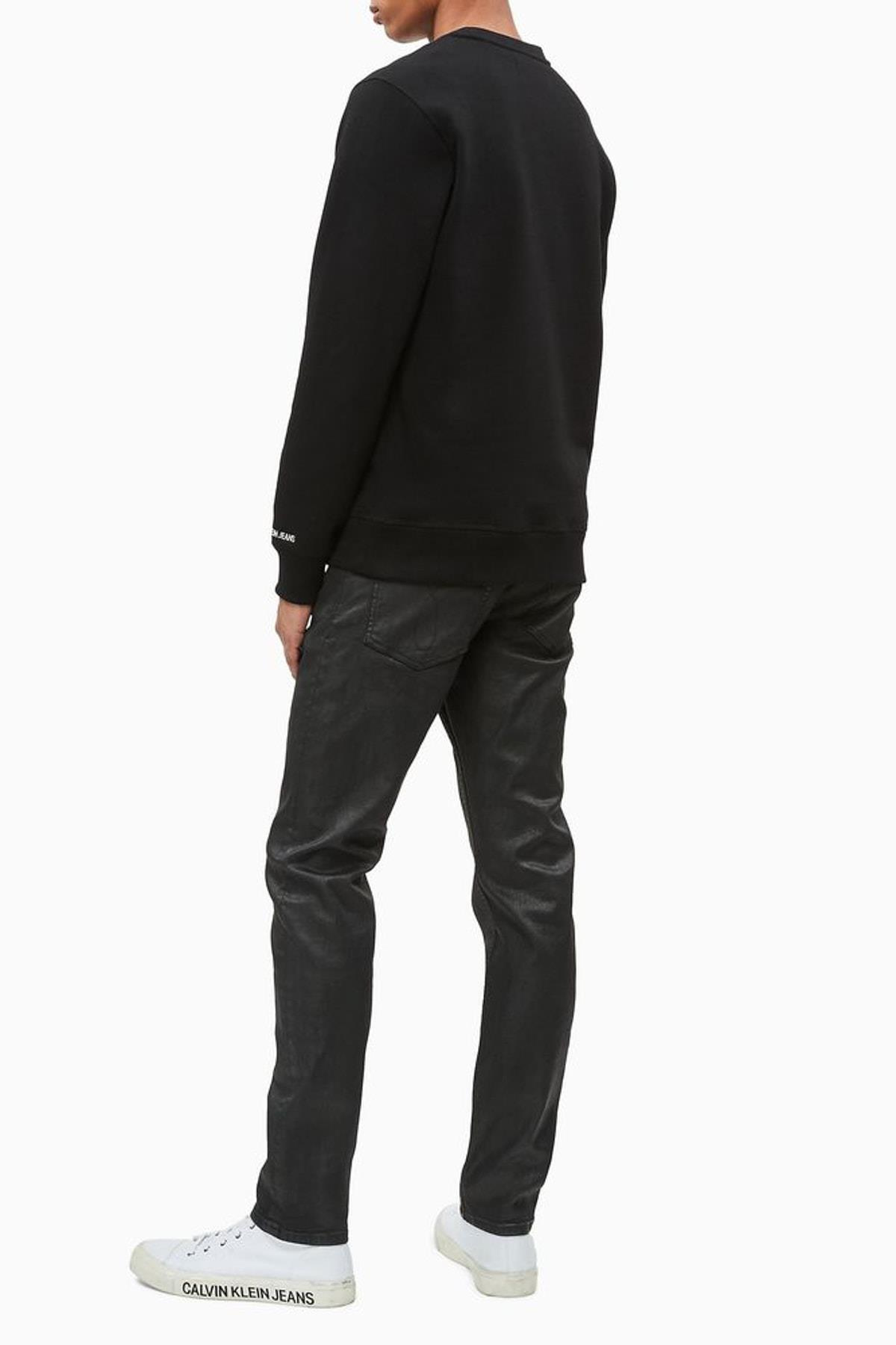 Calvin Klein Calvin Kleın Erkek Marka Logo Detaylı Bisiklet Yaka Regular Fit Siyah1 Sweatshirt J30J314536-SIYAH