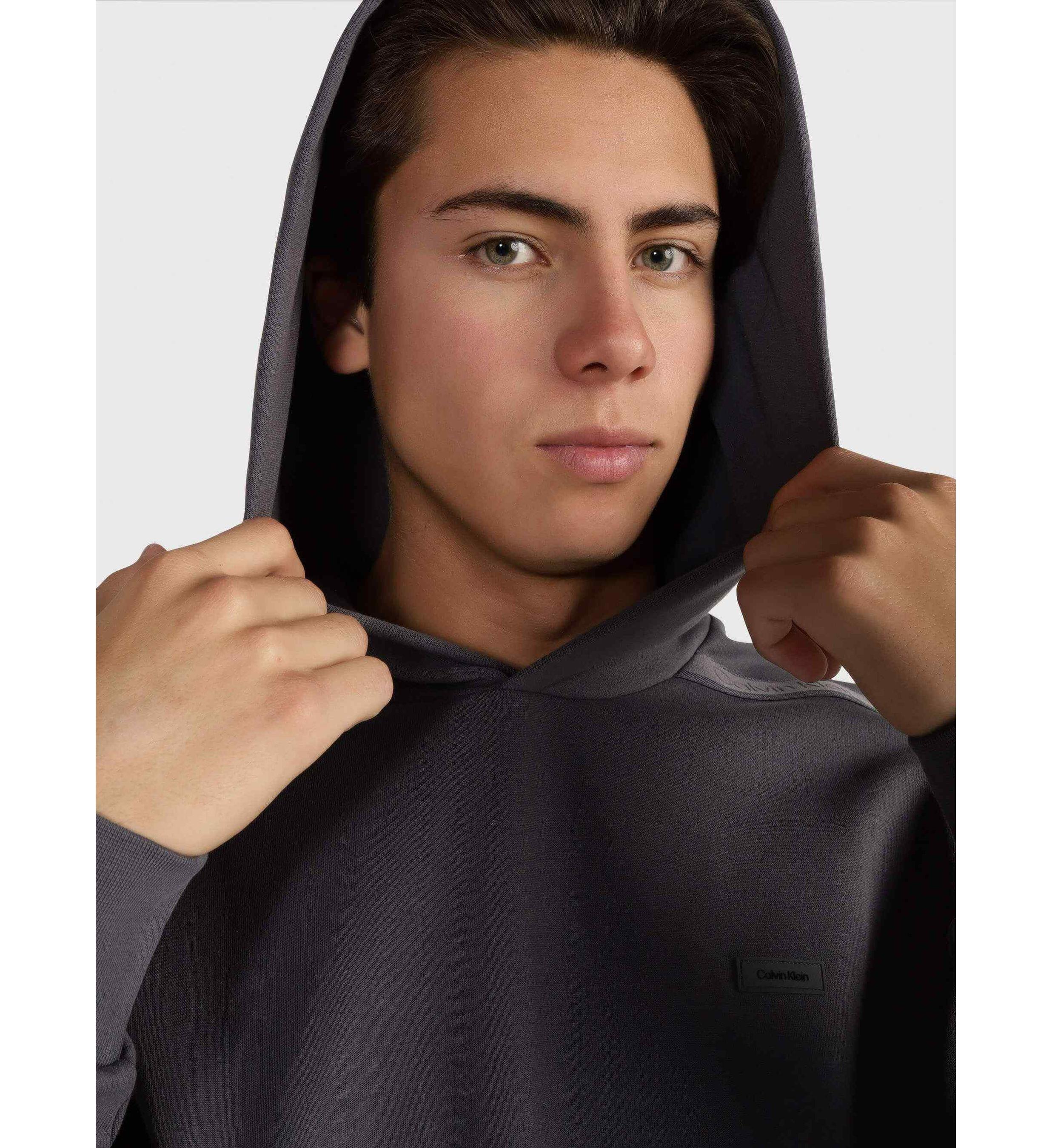 Calvin Klein Calvin Kleın Erkek Marka Logolu Uzun Kollu Rahat Gri Sweatshirt K10K111813-PC9