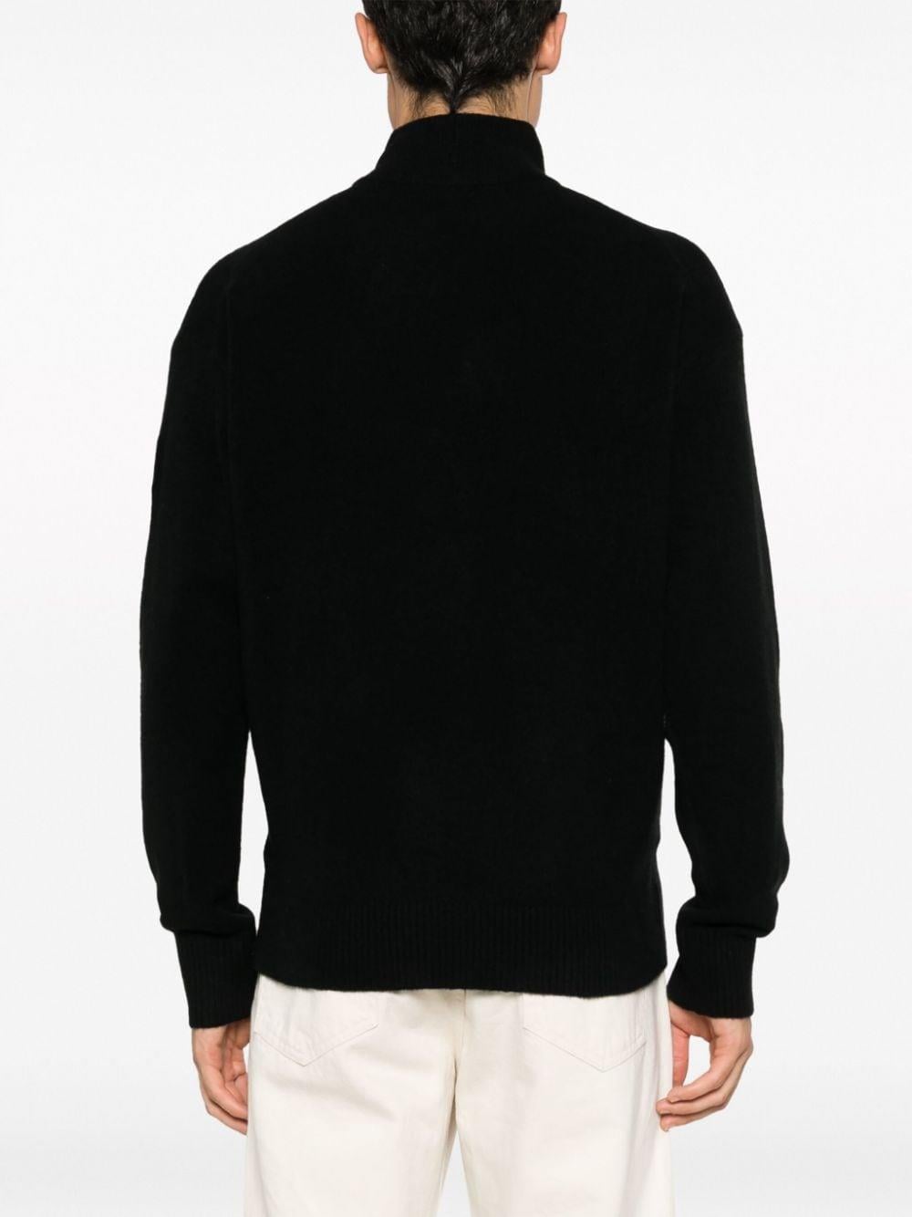 Calvin Klein Calvin Kleın Erkek Marka Logo Detaylı Regular Fit Uzun Kollu Siyah Kazak K10K111960-BEH