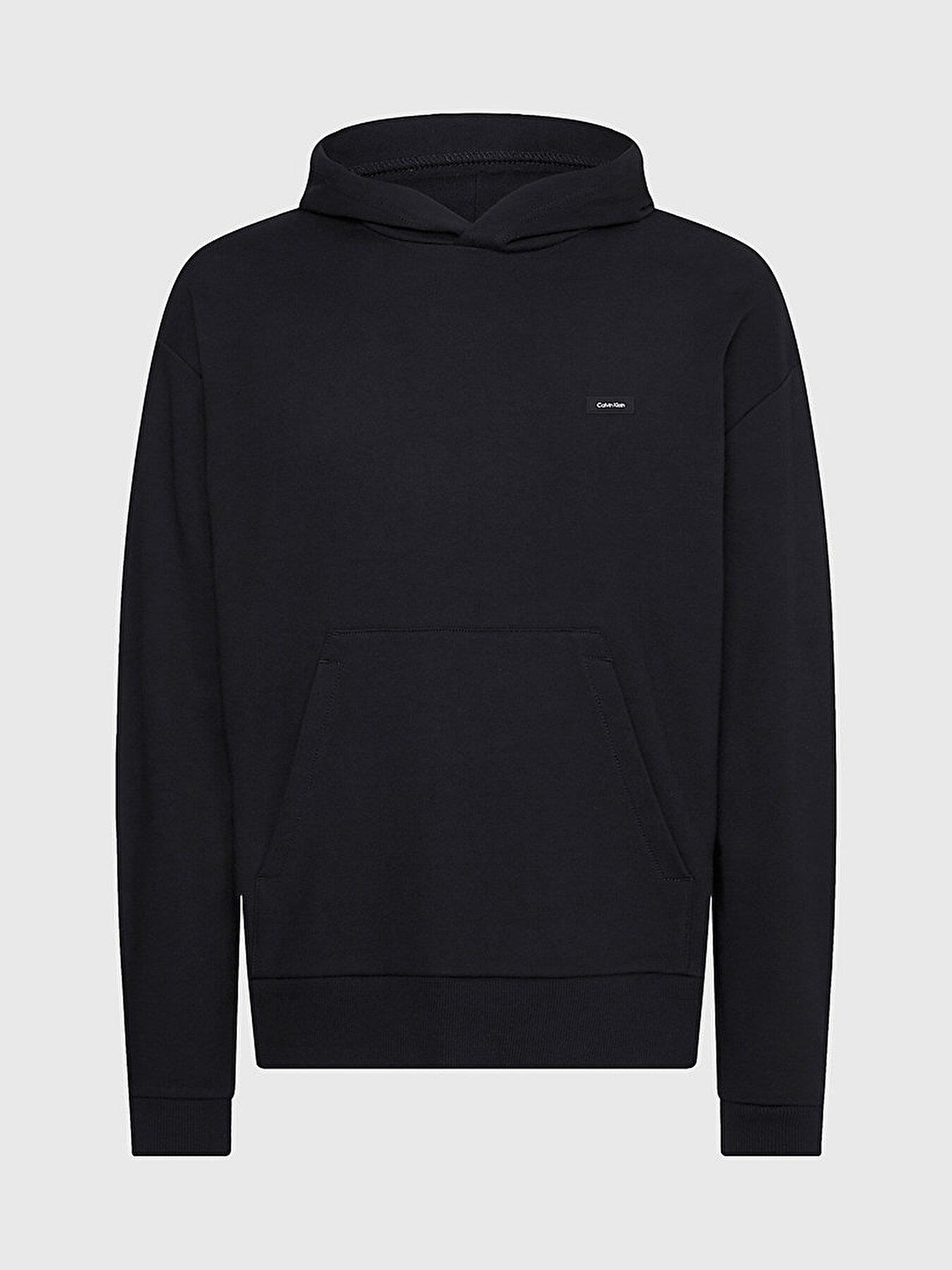 Calvin Klein Calvin Kleın Erkek Marka Logolu Kapüşonlu Uzun Kollu Rahat Günlük Siyah Sweatshirt K10K110606-BEH