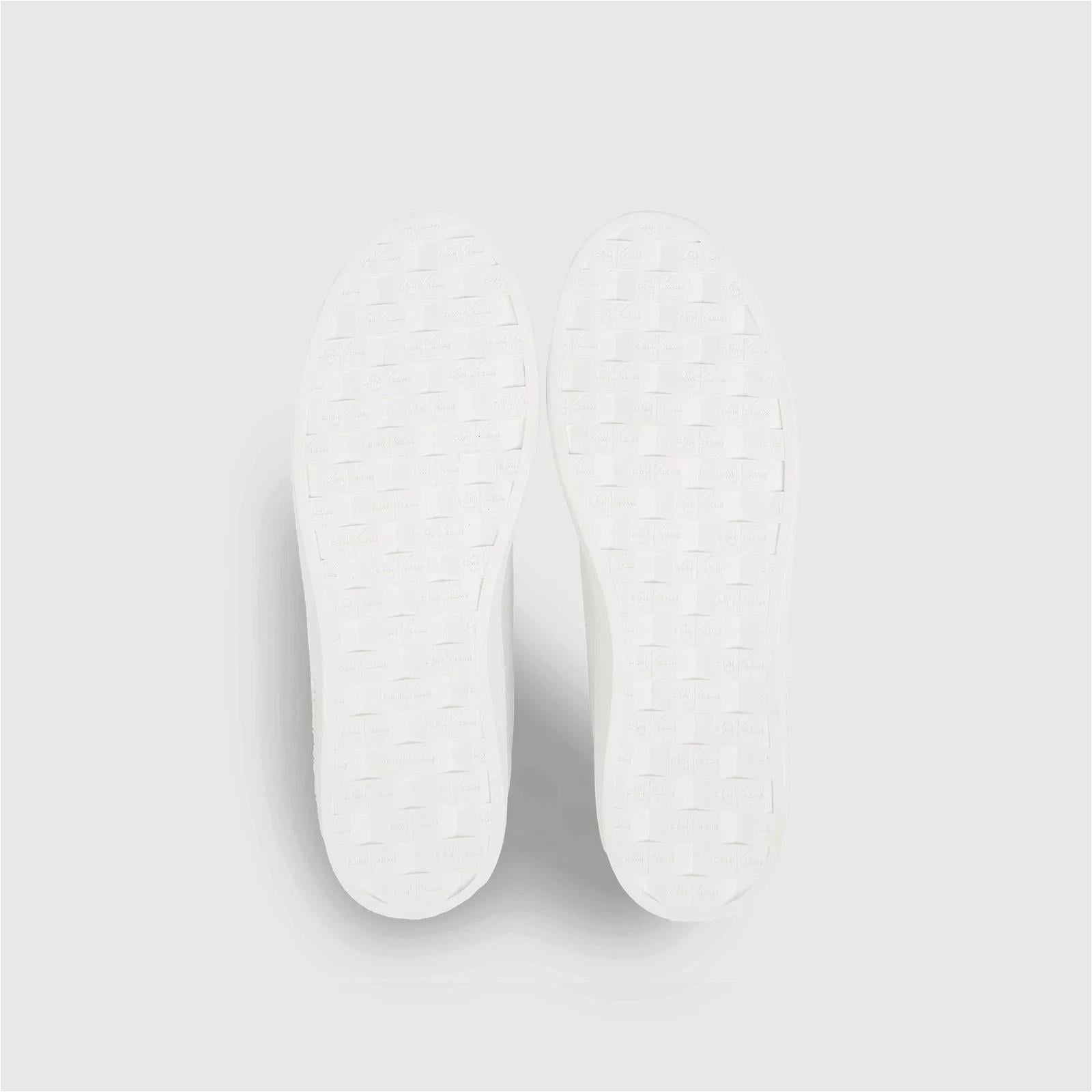 Calvin Klein Calvin Kleın Erkek Marka Logolu Bağcıklı Kaydırmaz Tabanlı Günlük 01T Sneaker YM0YM00864-01T