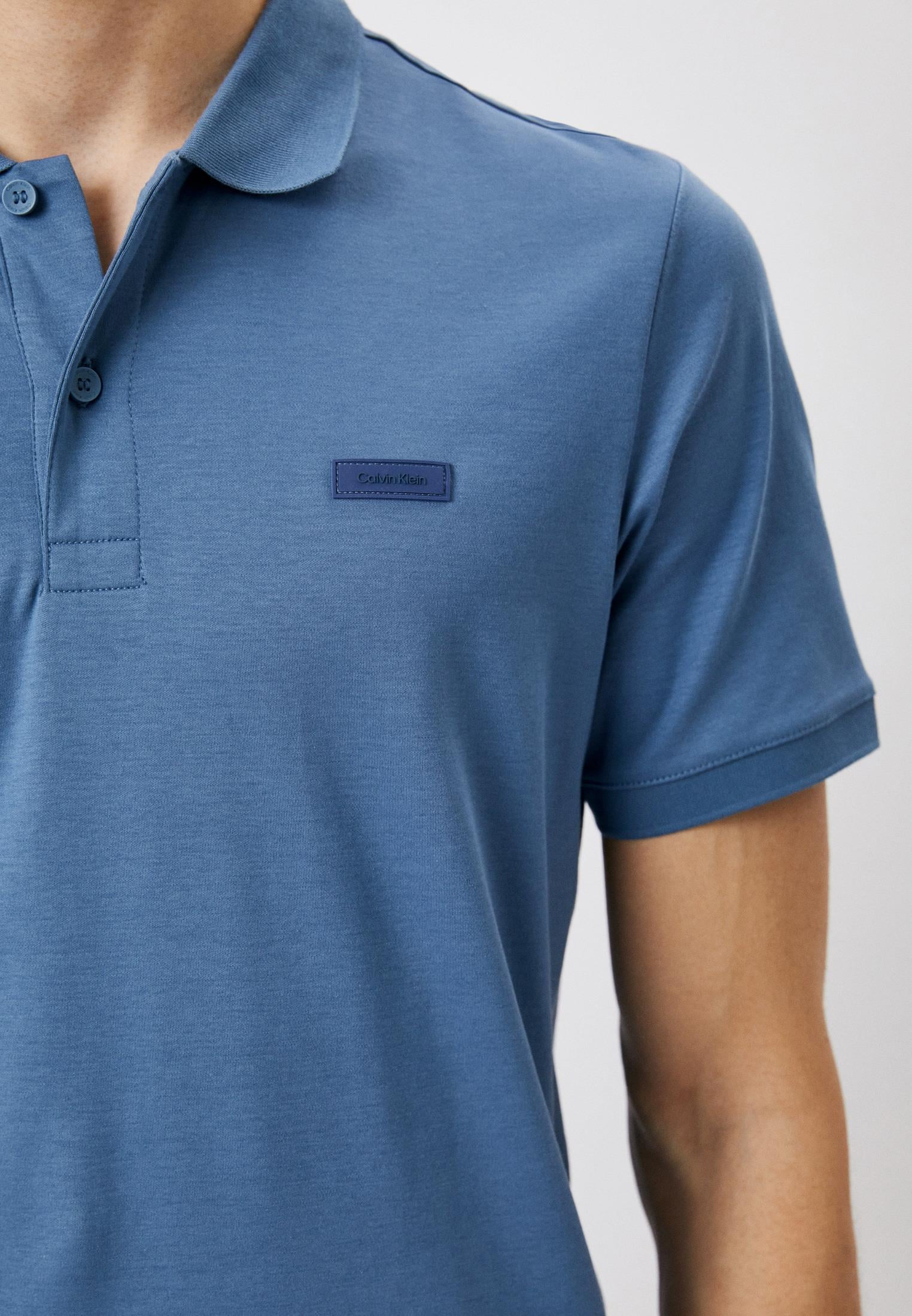 Calvin Klein Calvin Kleın Erkek Marka Logolu Polo Yakalı Organik Pamuklu Mavi2 Polo Yaka T-Shirt K10K111657-C4Q