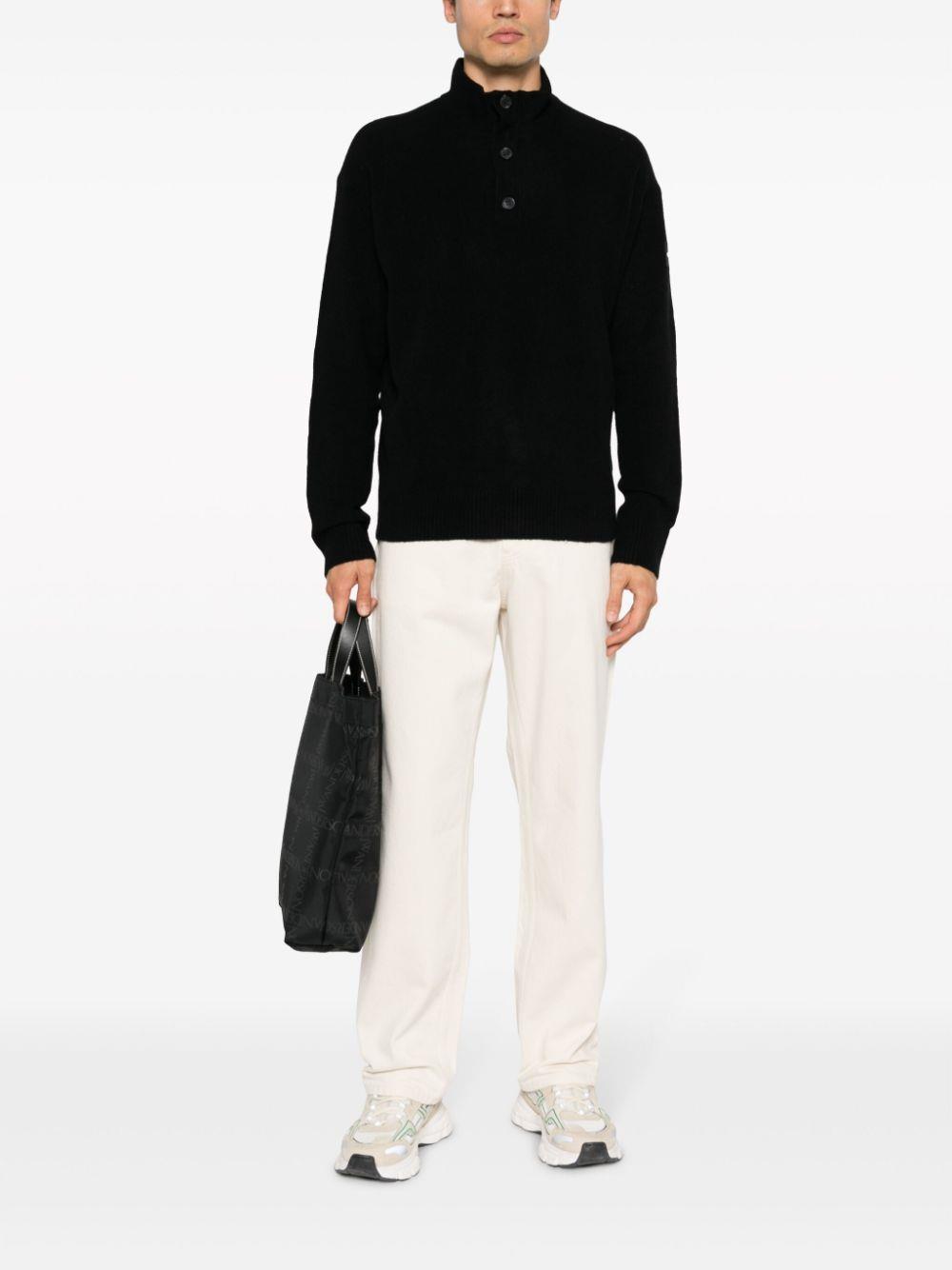 Calvin Klein Calvin Kleın Erkek Marka Logo Detaylı Regular Fit Uzun Kollu Siyah Kazak K10K111960-BEH
